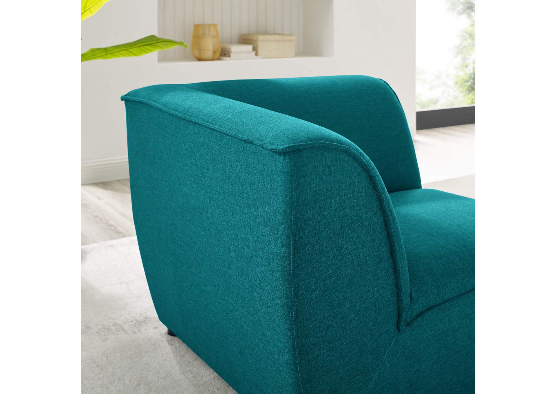 Teal Comprise Corner Sectional Sofa Chair,Modway