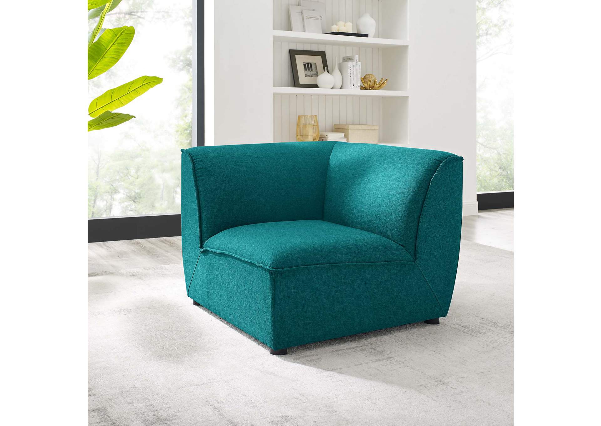 Teal Comprise Corner Sectional Sofa Chair,Modway