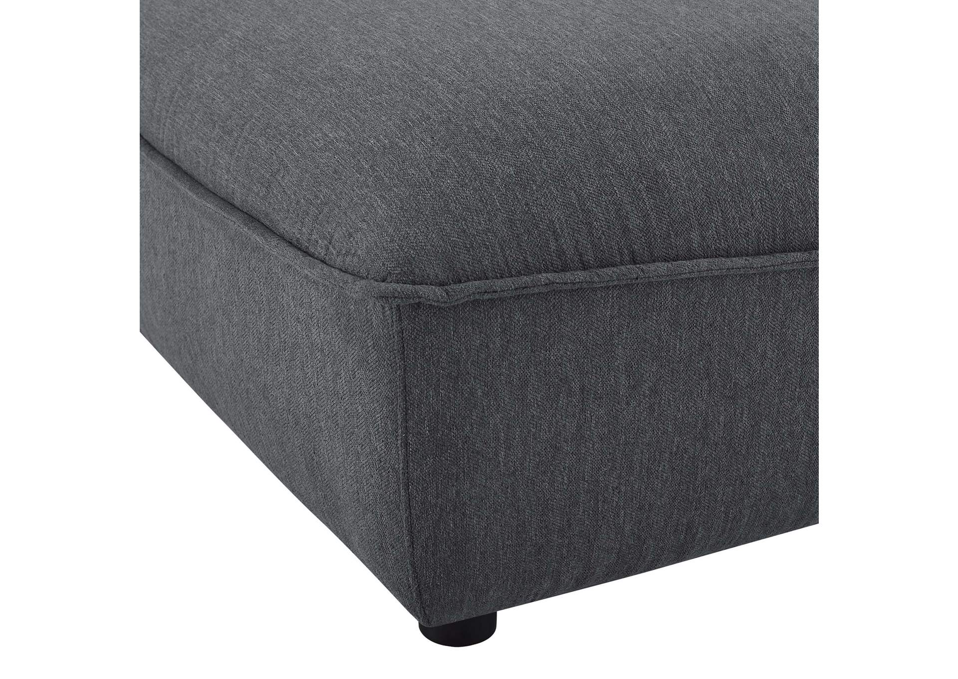 Charcoal Comprise Sectional Sofa Ottoman,Modway