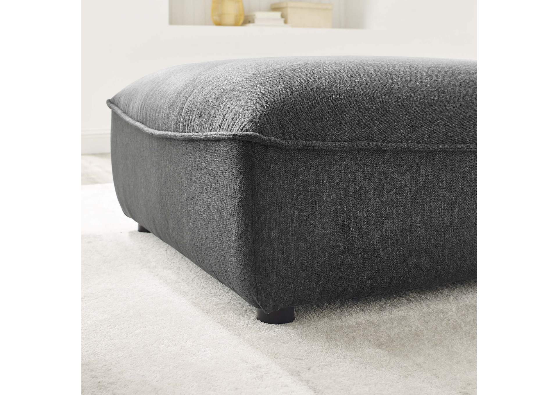 Charcoal Comprise Sectional Sofa Ottoman,Modway