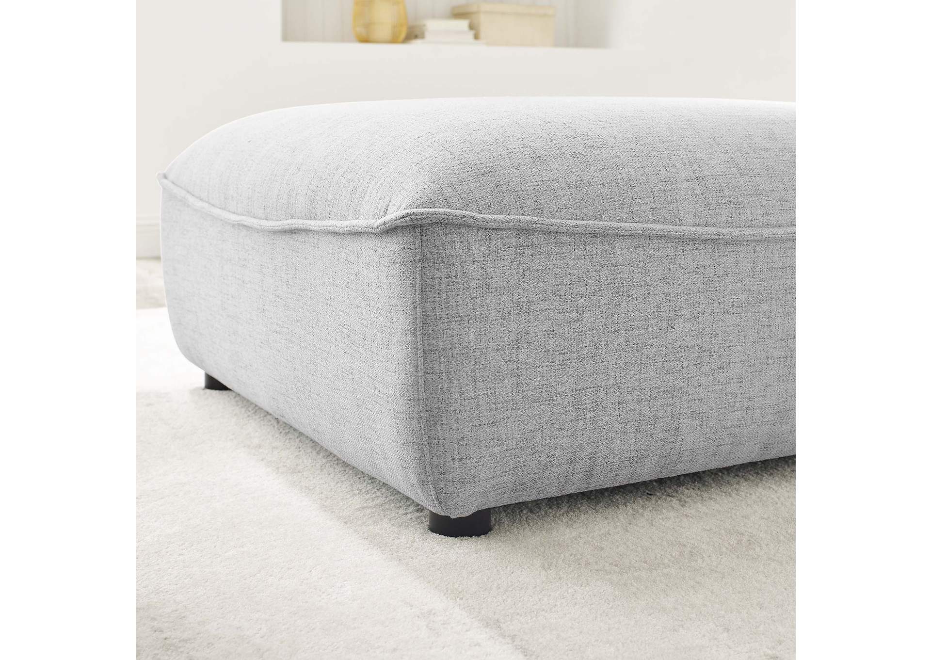 Light Gray Comprise Sectional Sofa Ottoman,Modway