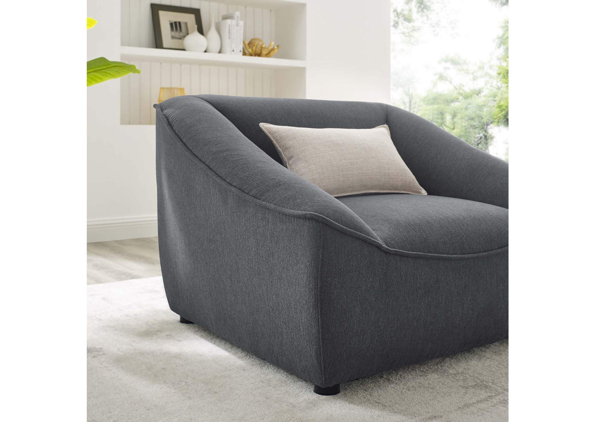Charcoal Comprise Arm Chair,Modway