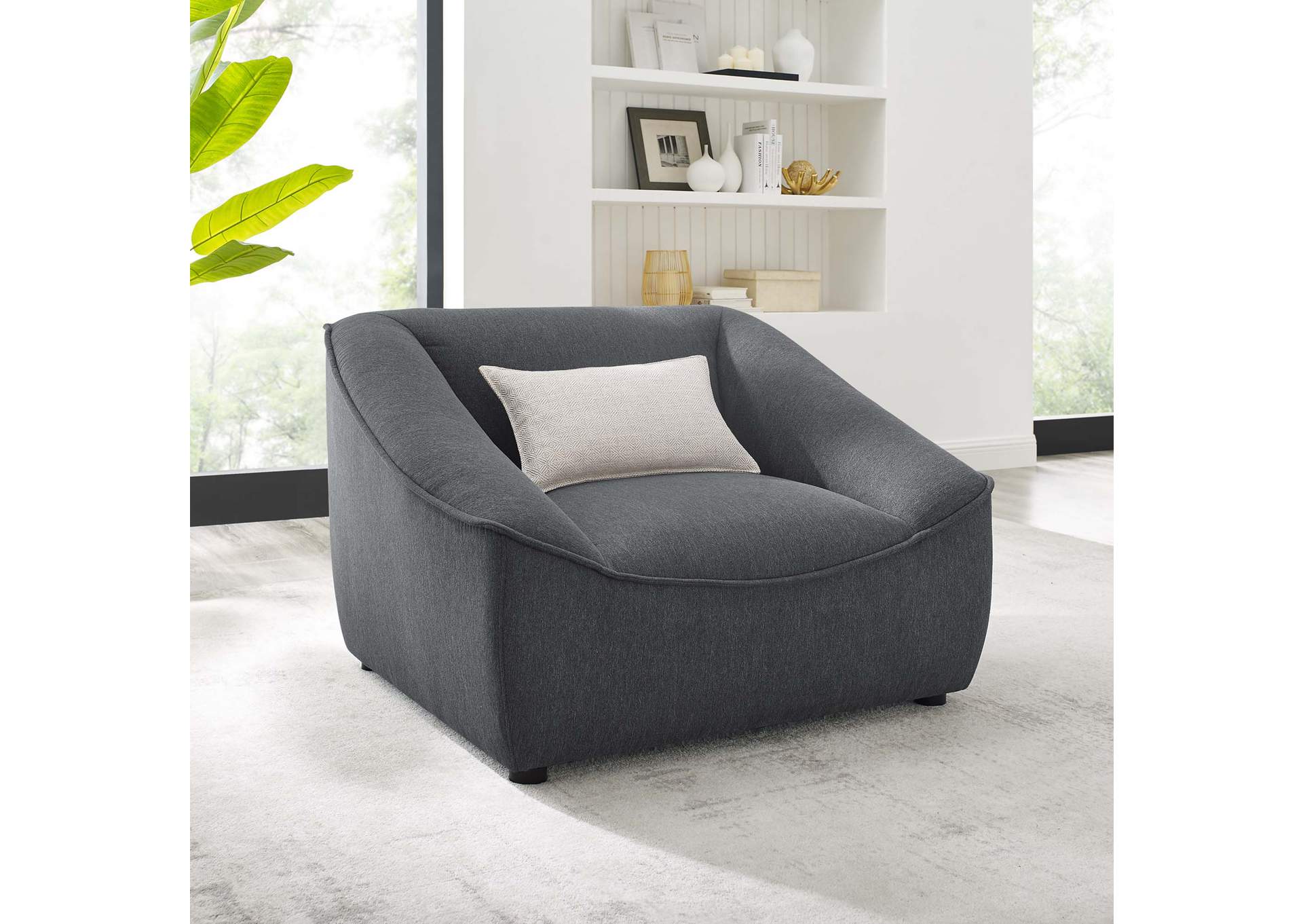 Charcoal Comprise Arm Chair,Modway