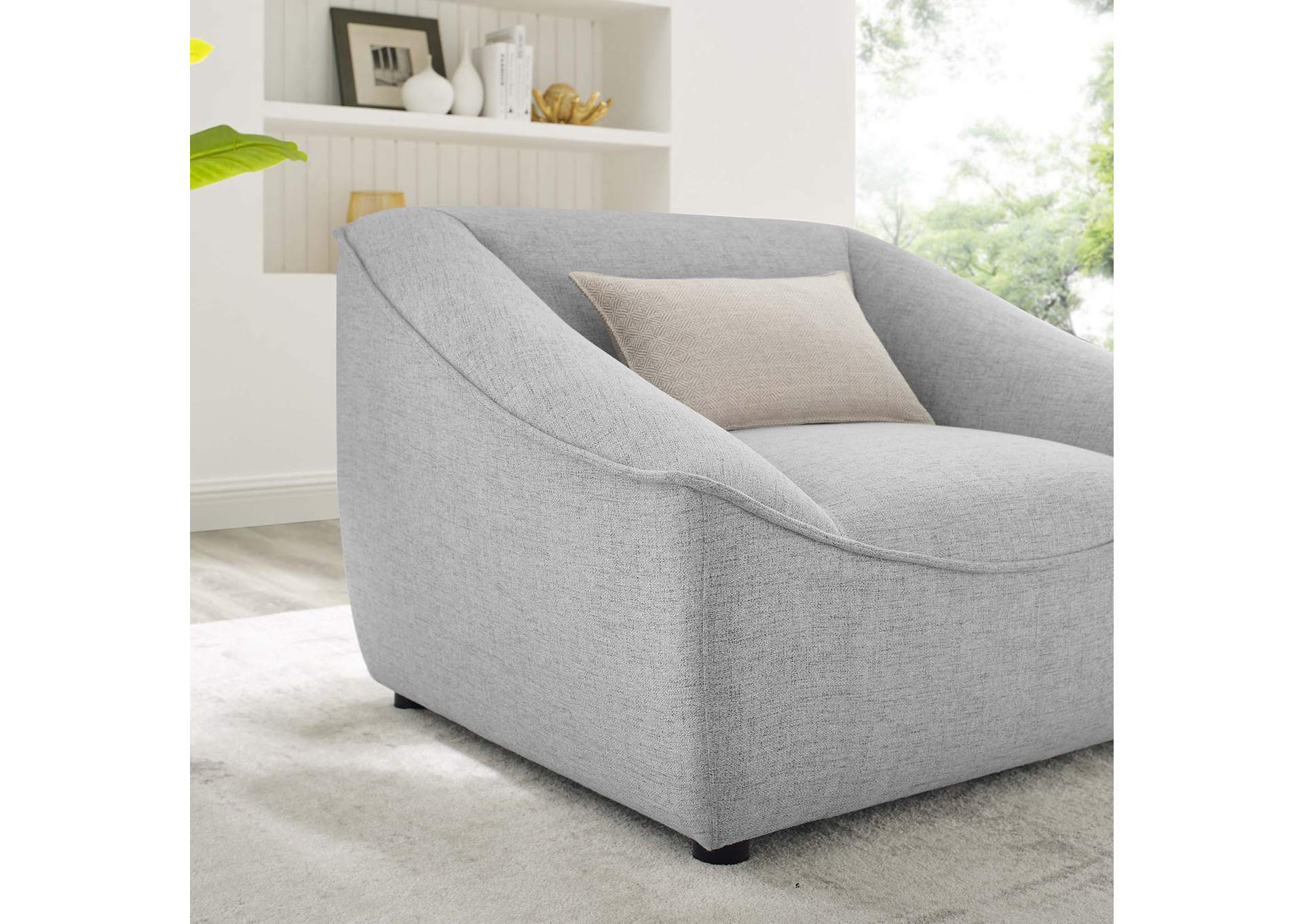 Light Gray Comprise Arm Chair,Modway