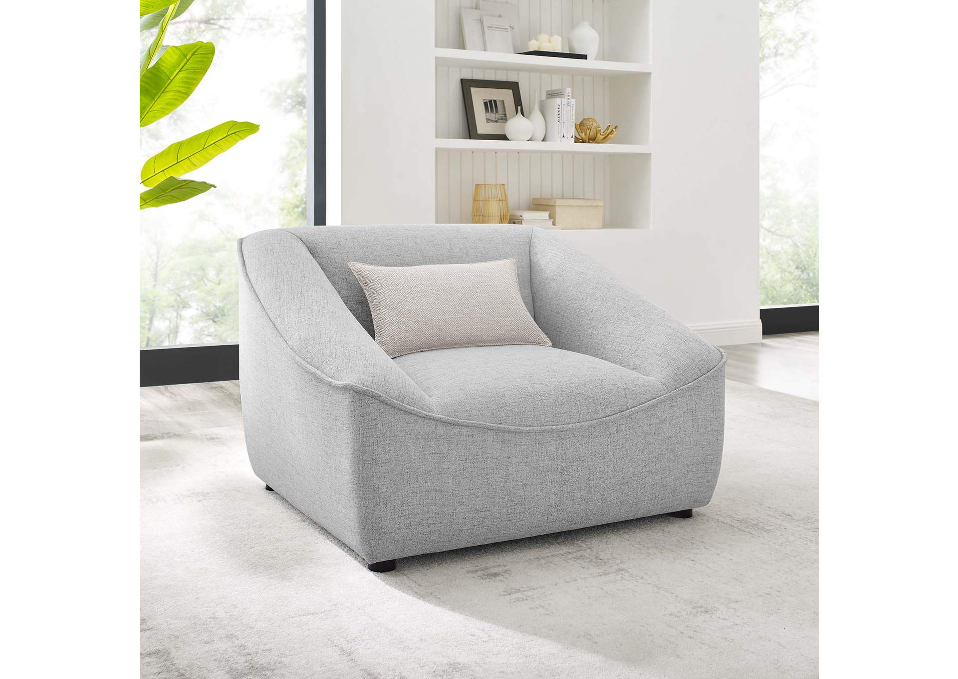 Light Gray Comprise Arm Chair,Modway