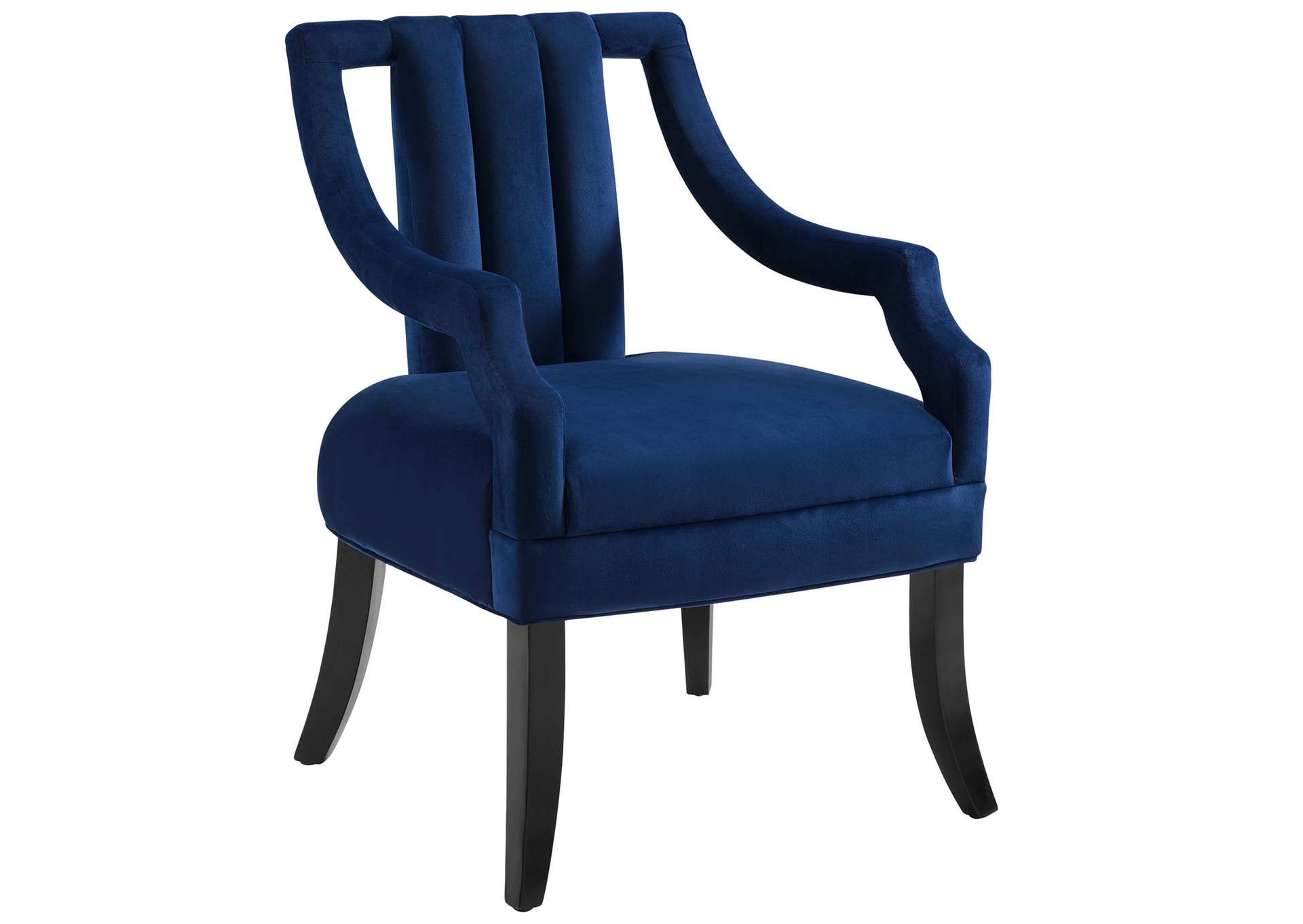 Navy Harken Accent Chair Performance Velvet [Set of 2],Modway