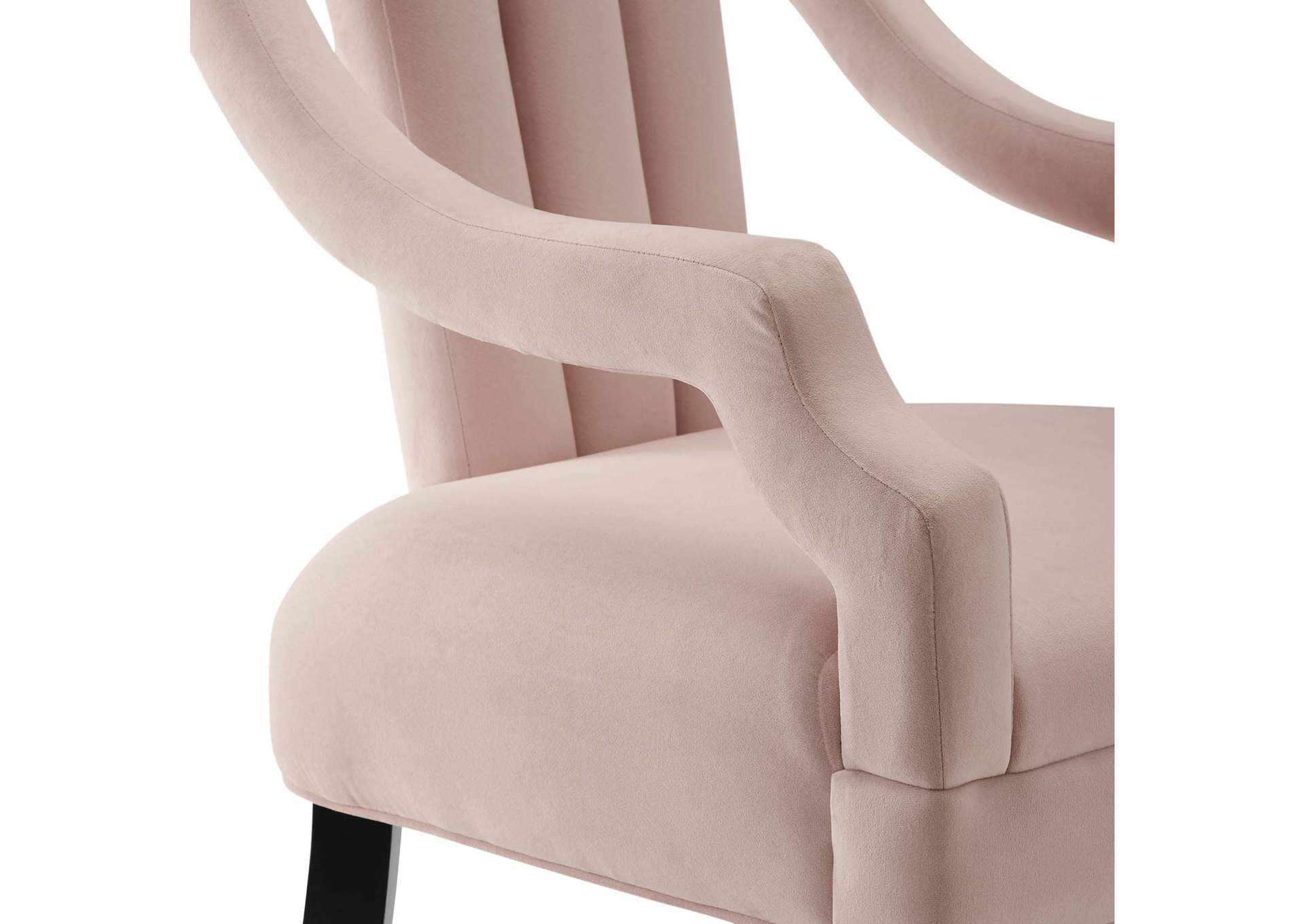 Pink Harken Accent Chair Performance Velvet [Set of 2],Modway