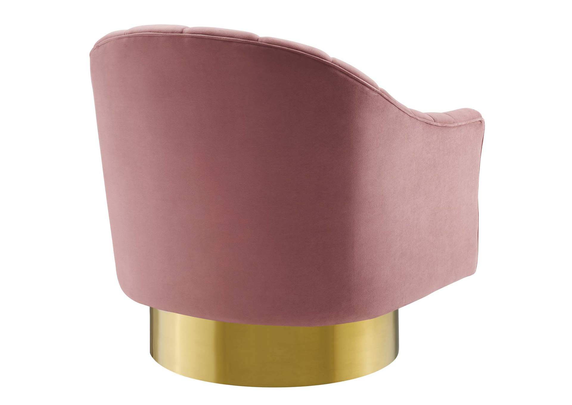 Dusty Rose Buoyant Swivel Chair Performance Velvet [Set of 2],Modway