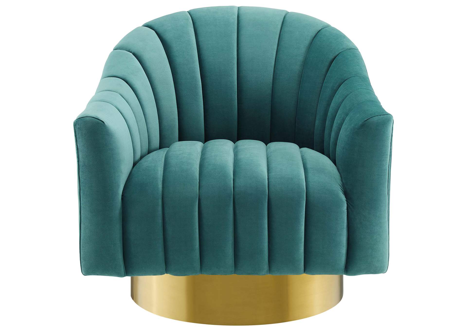 Teal Buoyant Swivel Chair Performance Velvet [Set of 2],Modway