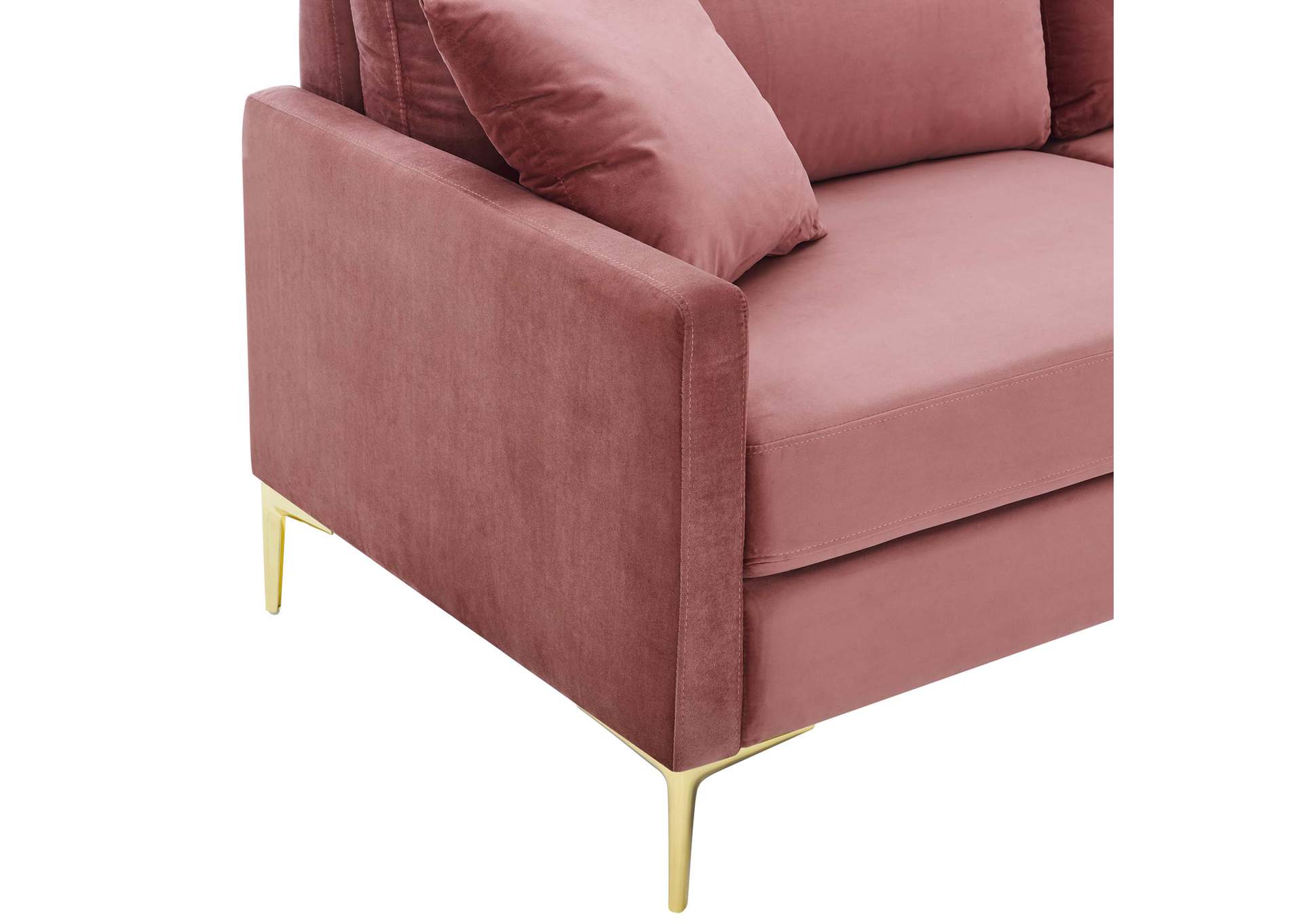 Dusty Rose Juliana Performance Velvet Sofa,Modway