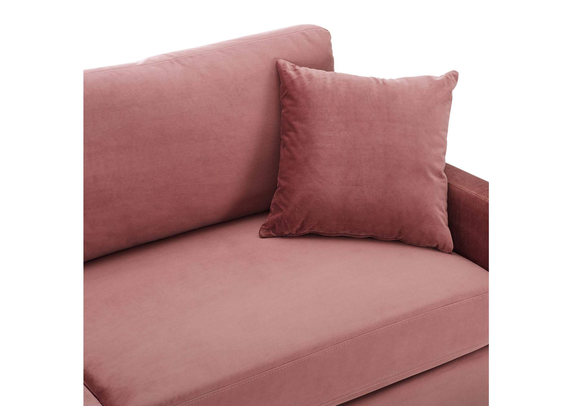 Dusty Rose Juliana Performance Velvet Sofa,Modway