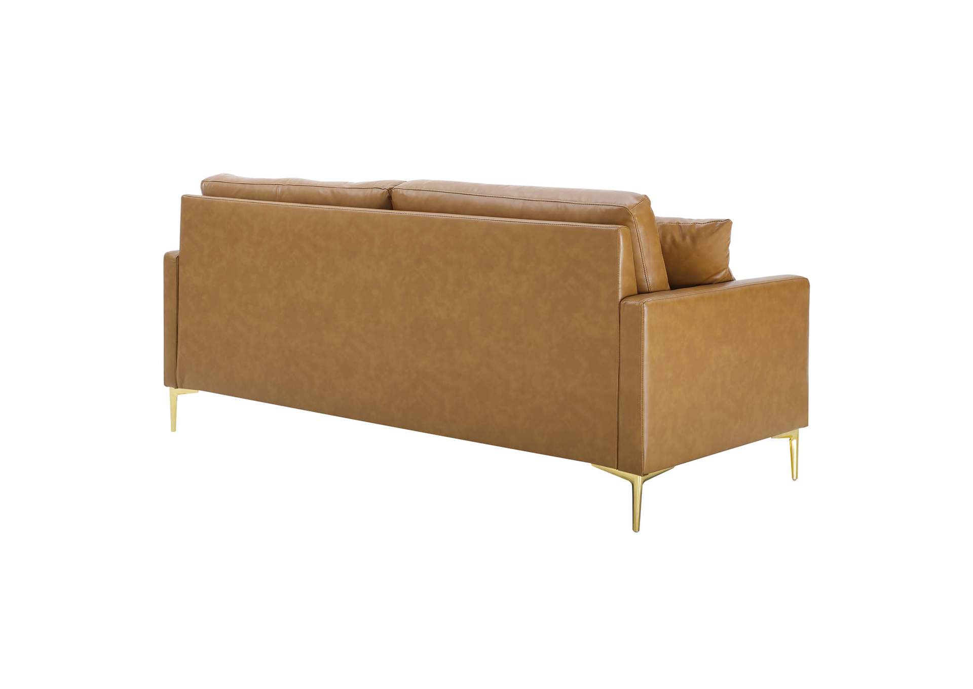 Tan Juliana Vegan Leather Sofa,Modway