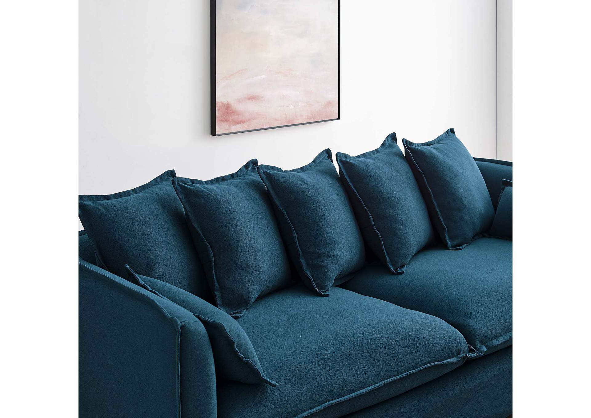 Azure Avalon Slipcover Fabric Sofa,Modway