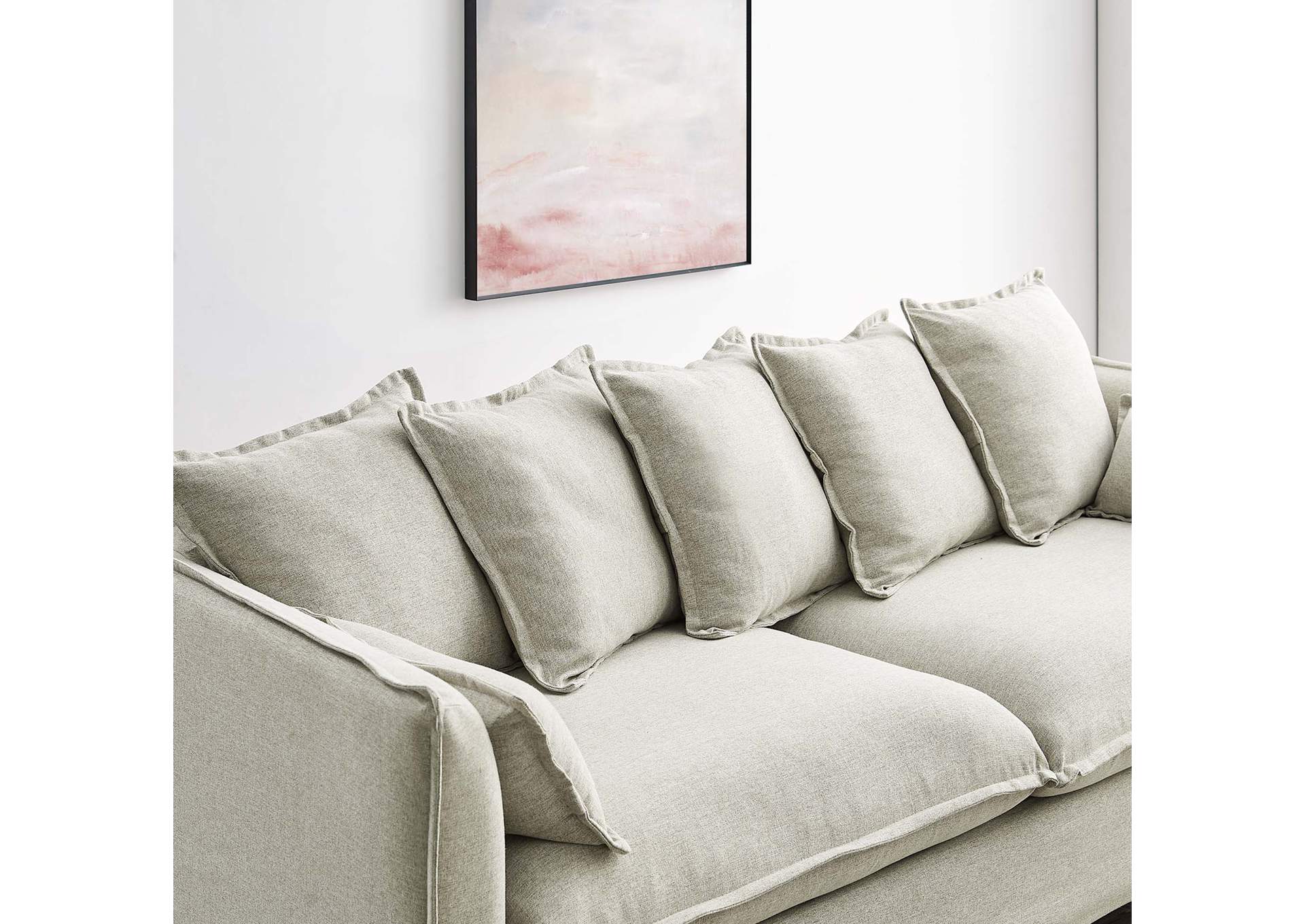 Beige Avalon Slipcover Fabric Sofa,Modway