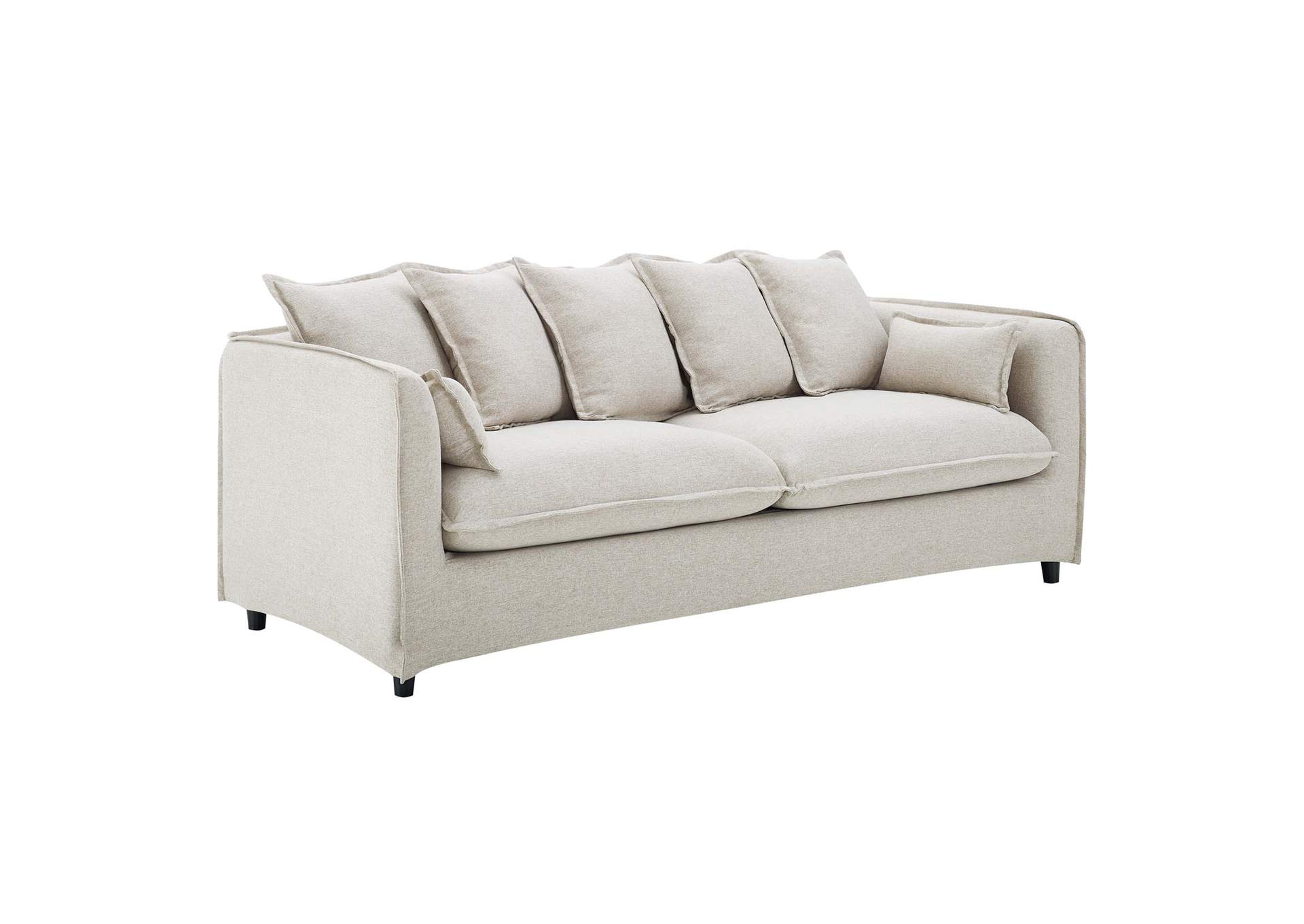 Beige Avalon Slipcover Fabric Sofa,Modway