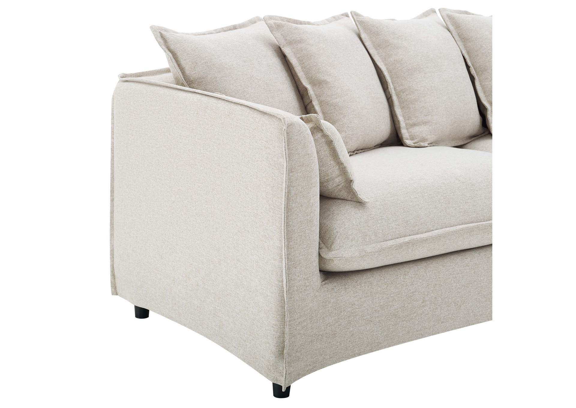 Beige Avalon Slipcover Fabric Sofa,Modway