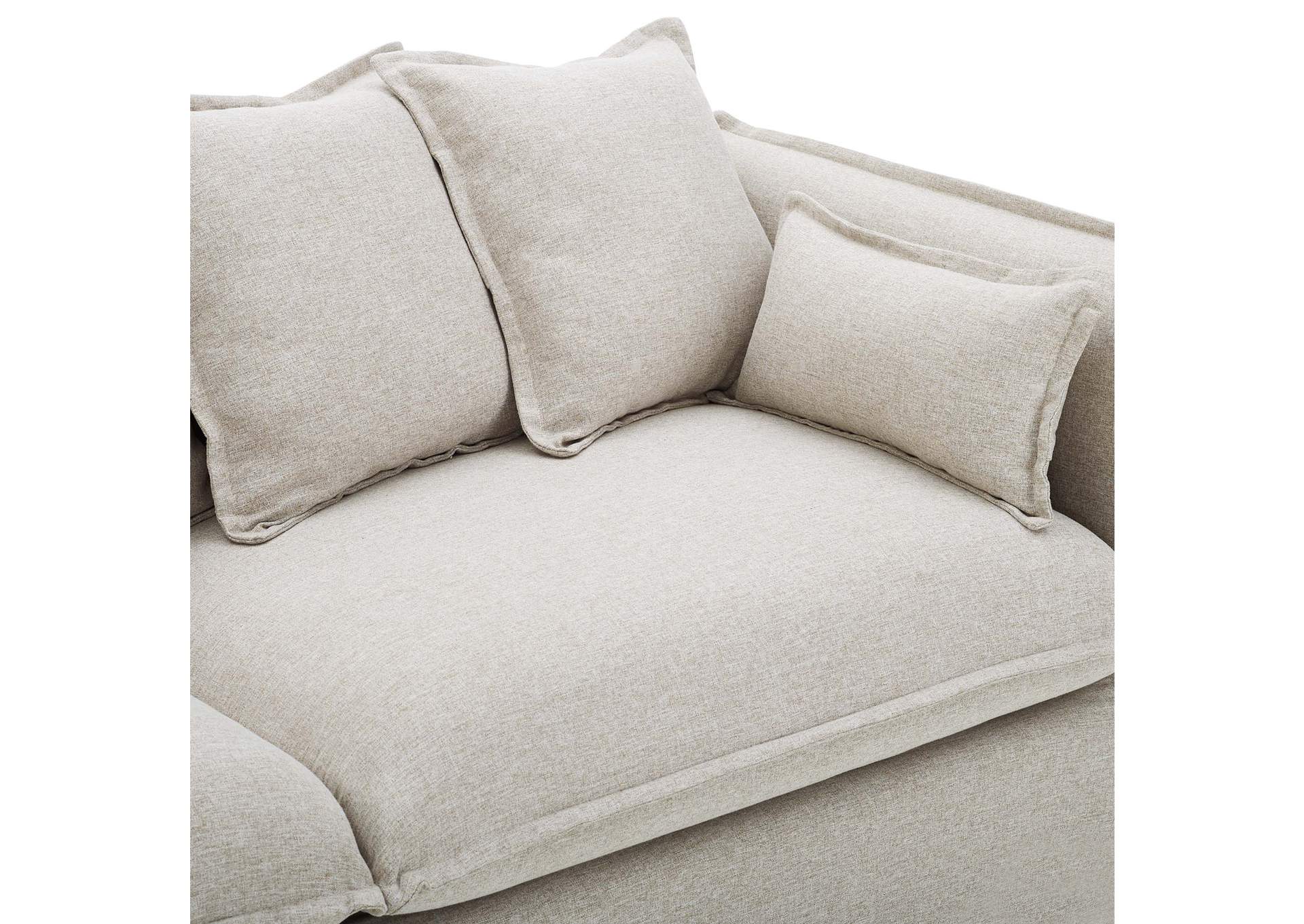 Beige Avalon Slipcover Fabric Sofa,Modway