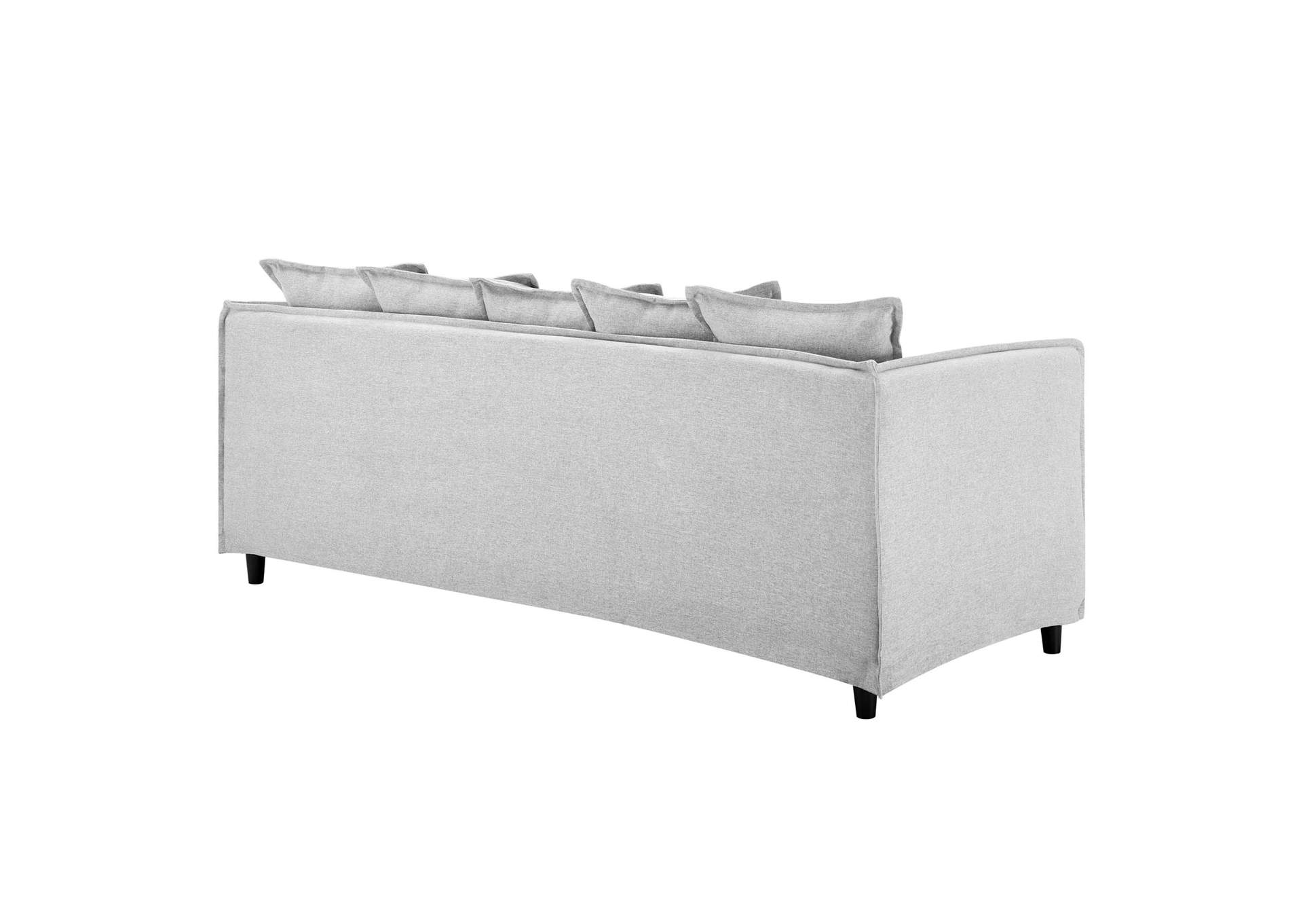 Light Gray Avalon Slipcover Fabric Sofa,Modway