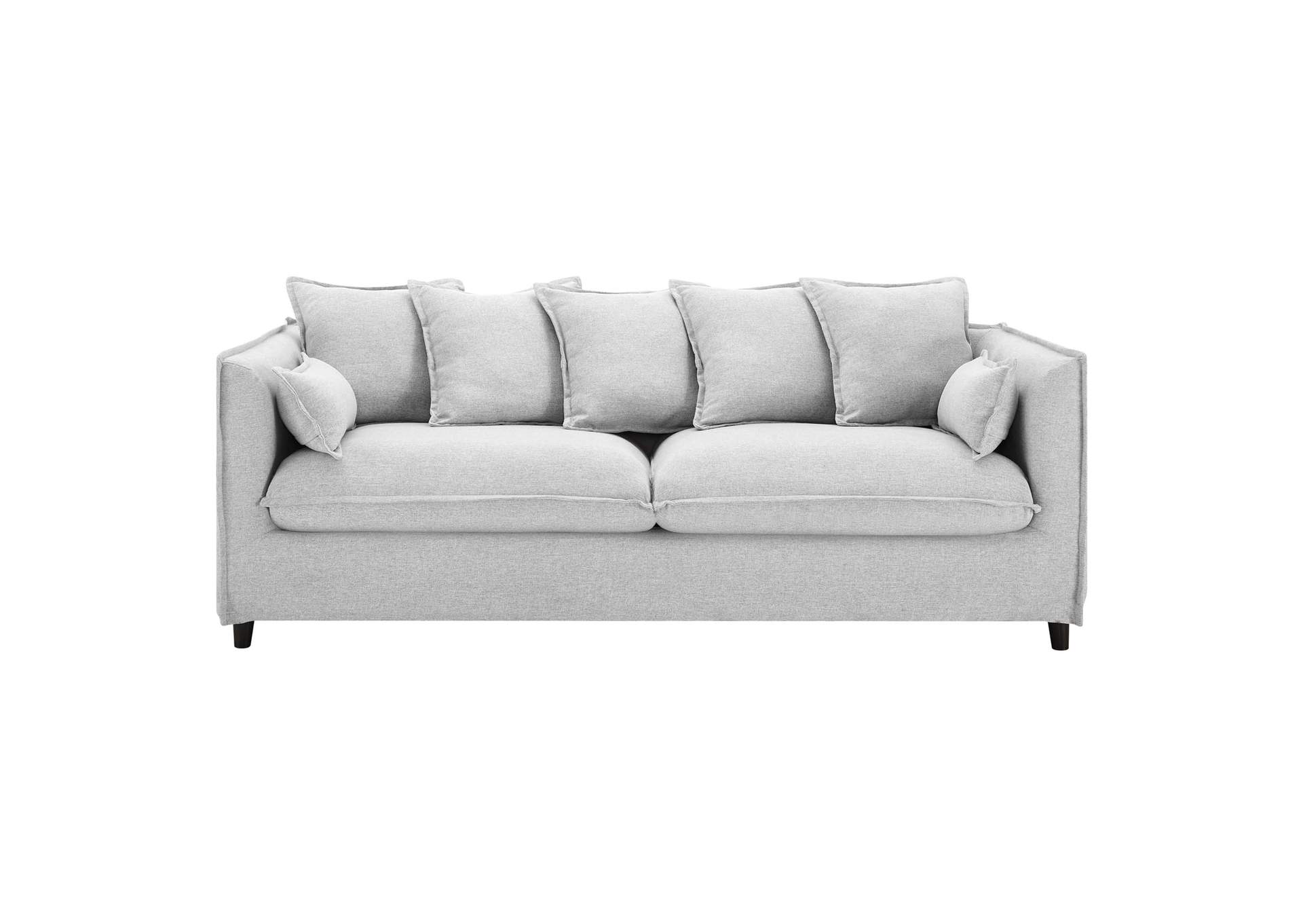 Light Gray Avalon Slipcover Fabric Sofa,Modway