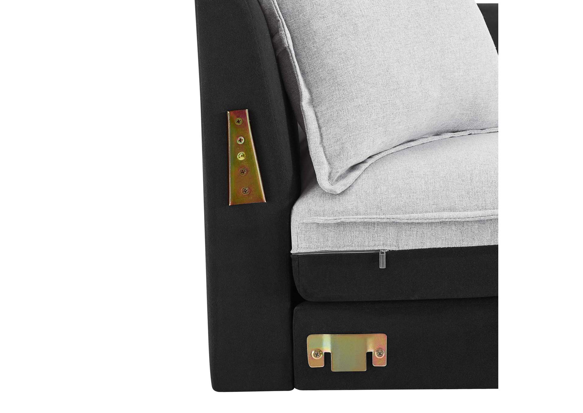 Light Gray Avalon Slipcover Fabric Sofa,Modway