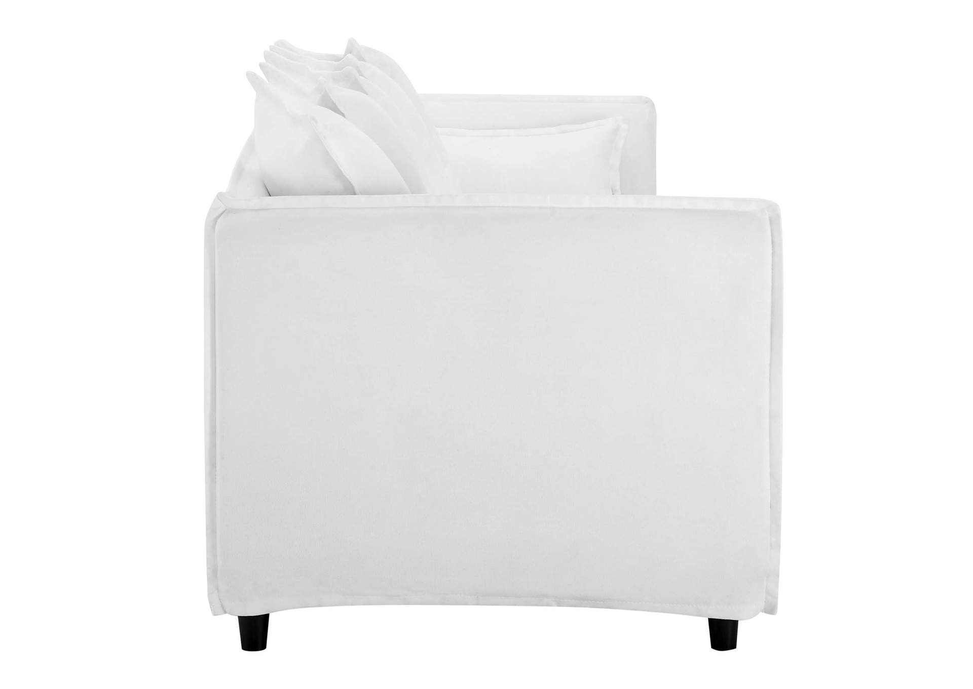 White Avalon Slipcover Fabric Sofa,Modway