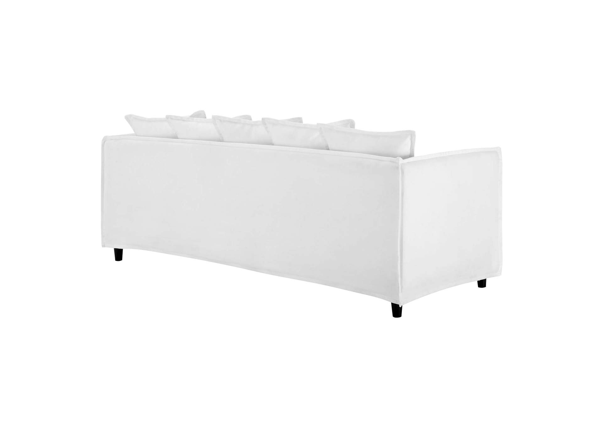 White Avalon Slipcover Fabric Sofa,Modway