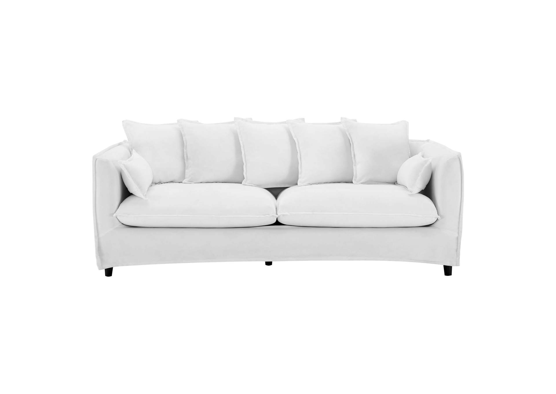 White Avalon Slipcover Fabric Sofa,Modway