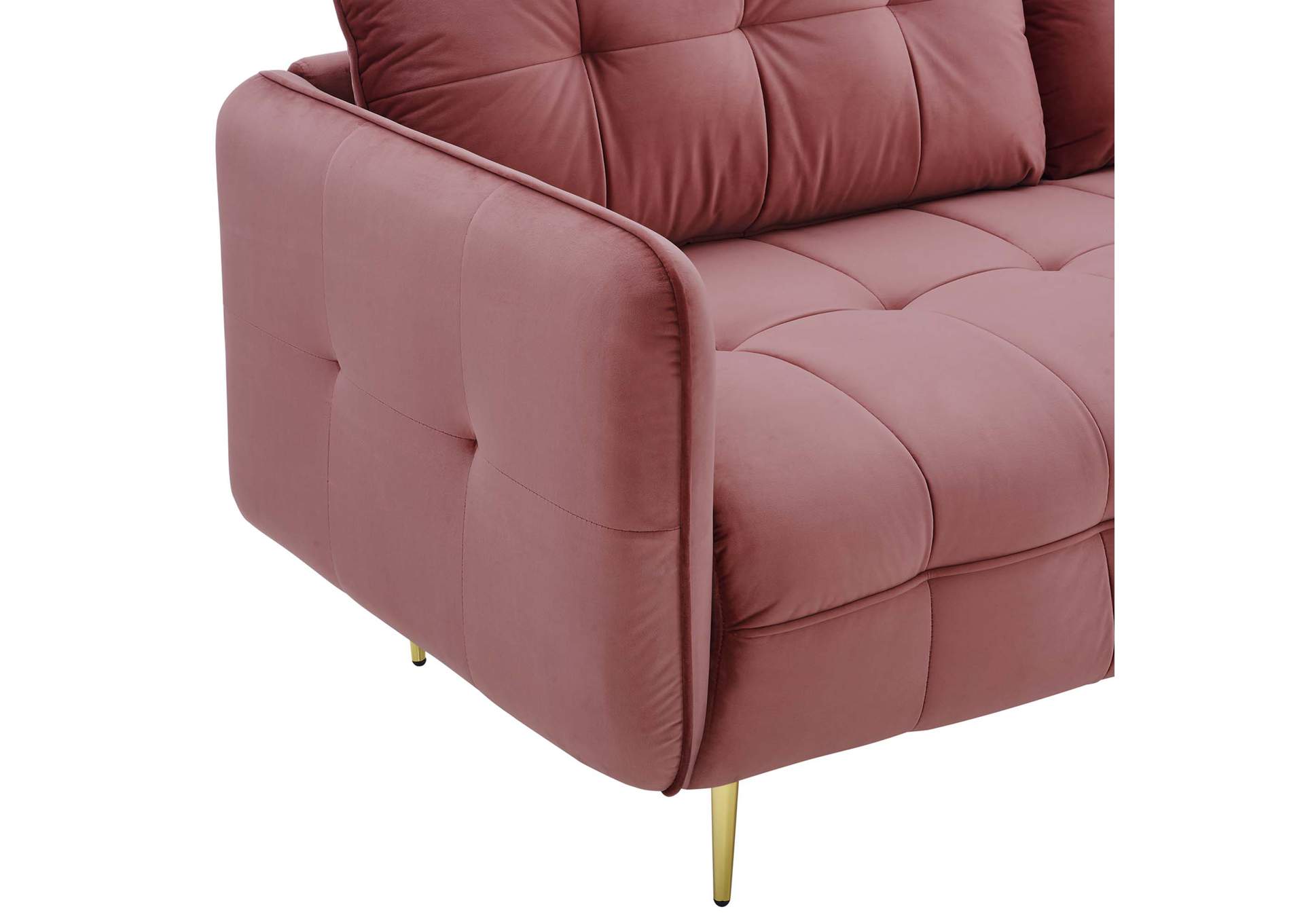 Dusty Rose Cameron Tufted Performance Velvet Sofa,Modway
