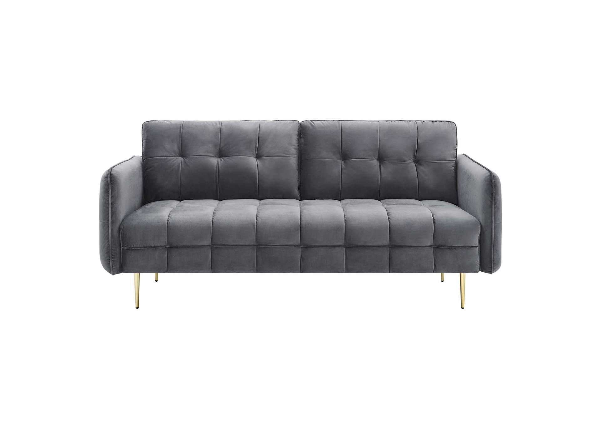Gray Cameron Tufted Performance Velvet Sofa,Modway