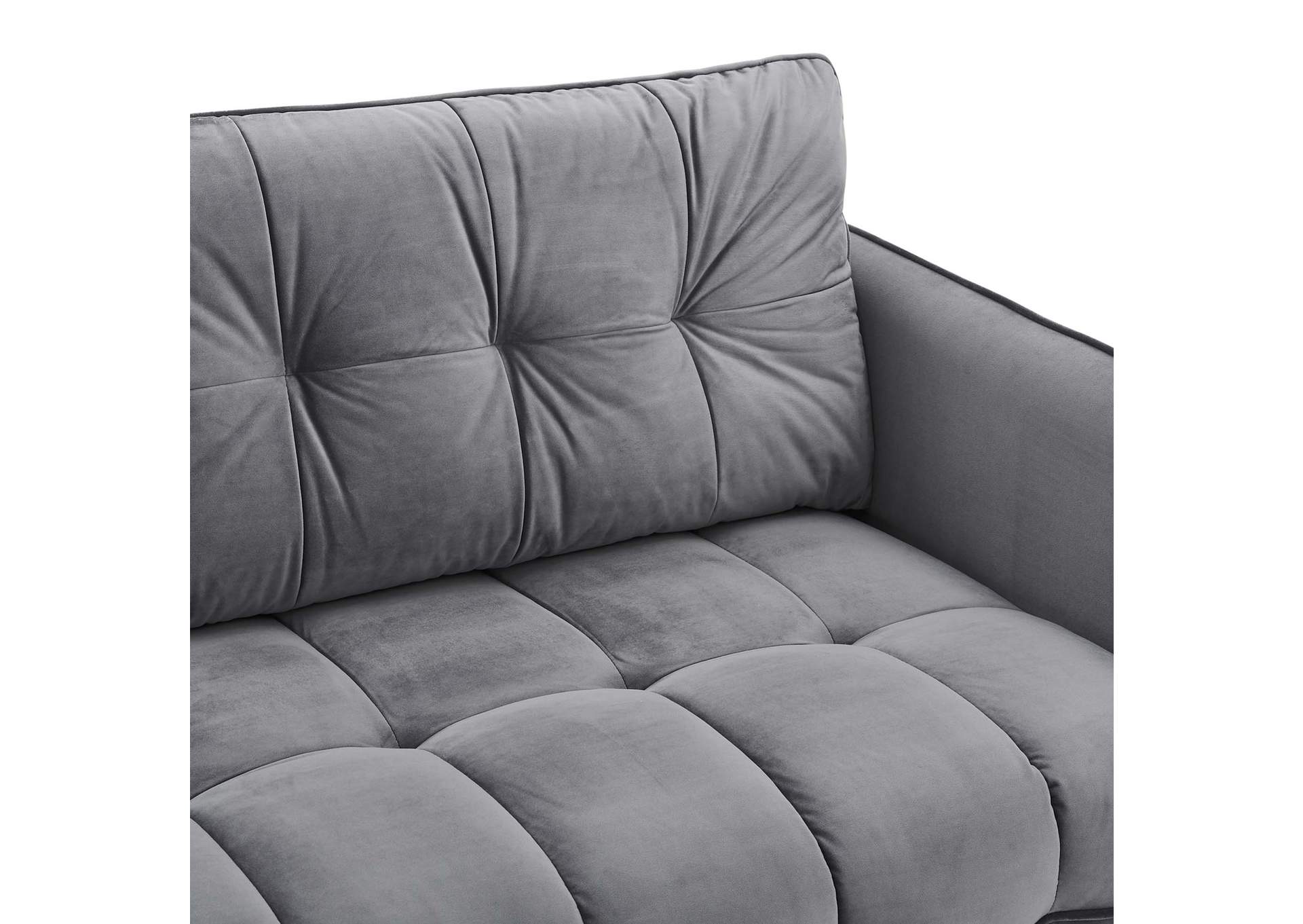 Gray Cameron Tufted Performance Velvet Sofa,Modway