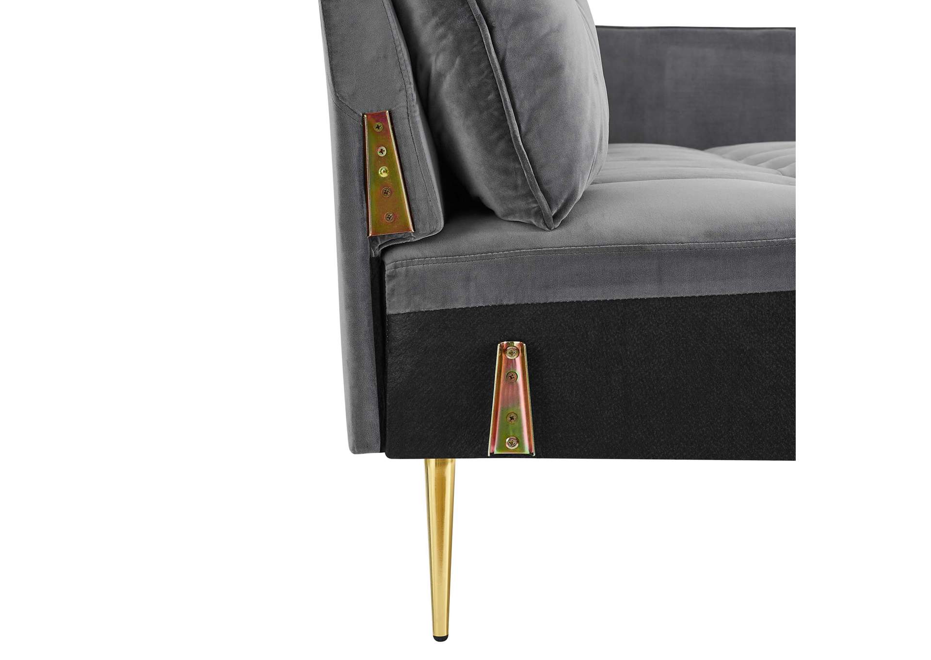 Gray Cameron Tufted Performance Velvet Sofa,Modway