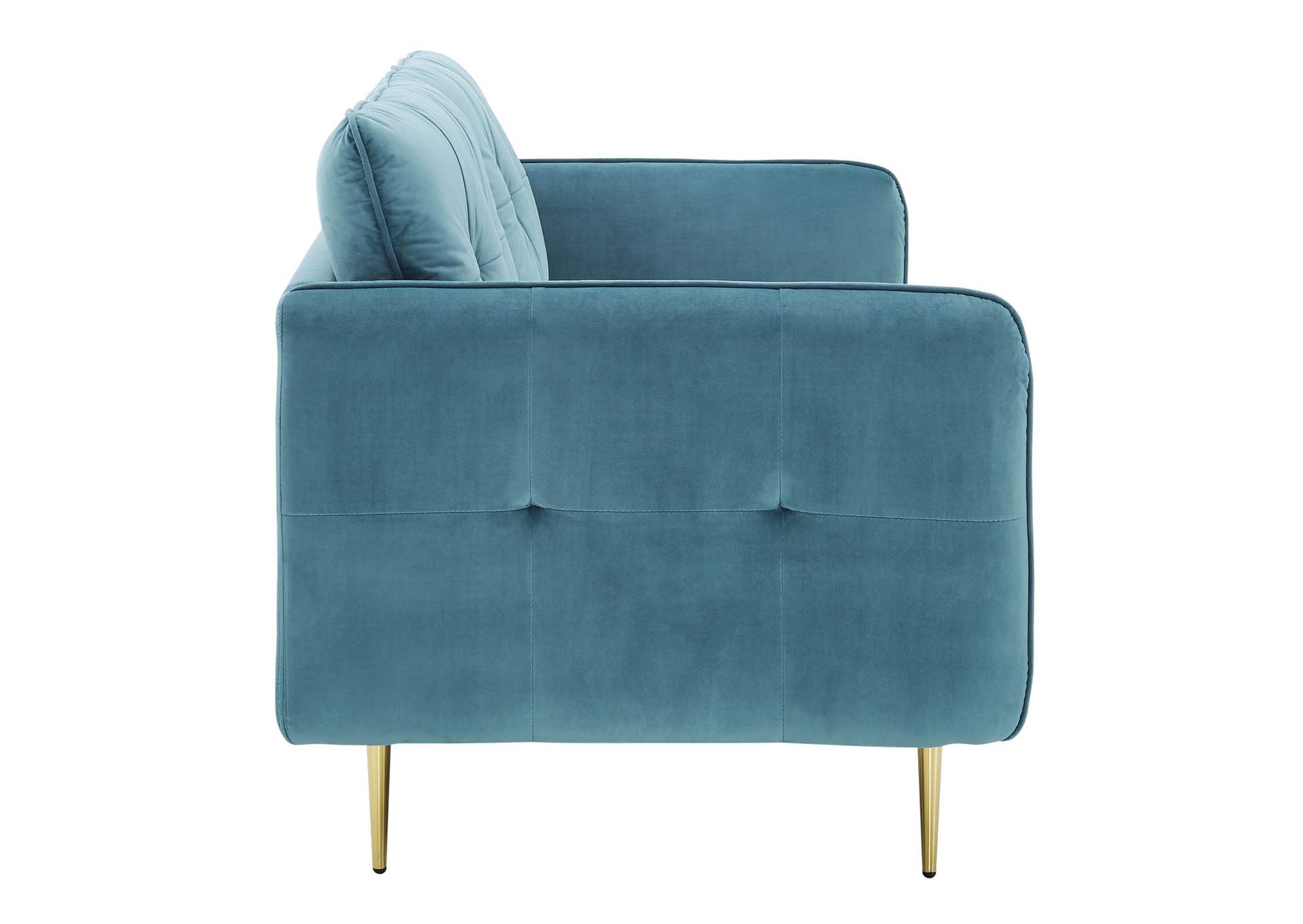 Sea Blue Cameron Tufted Performance Velvet Sofa,Modway