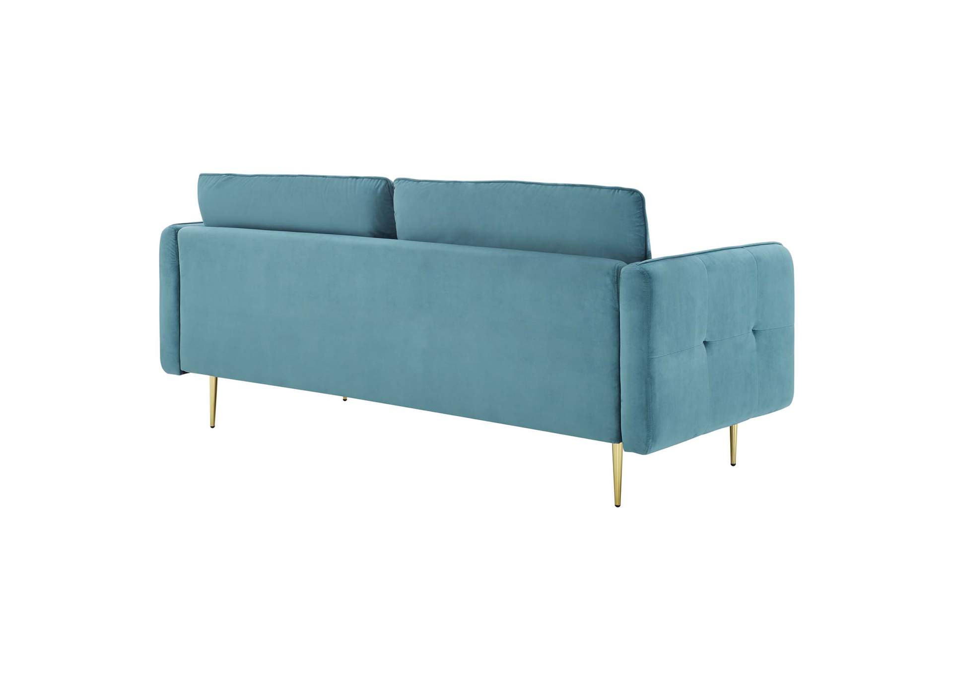 Sea Blue Cameron Tufted Performance Velvet Sofa,Modway
