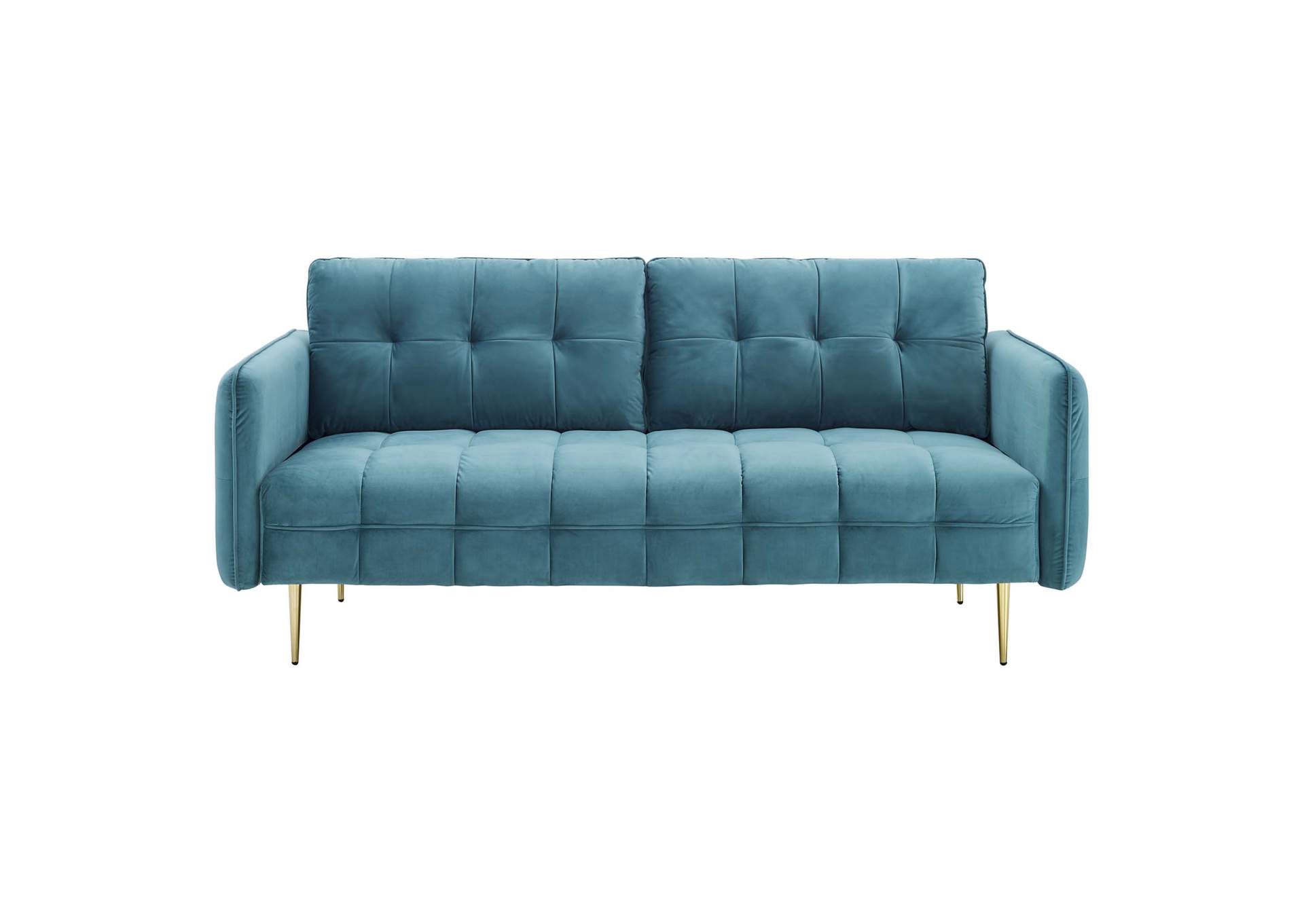 Sea Blue Cameron Tufted Performance Velvet Sofa,Modway