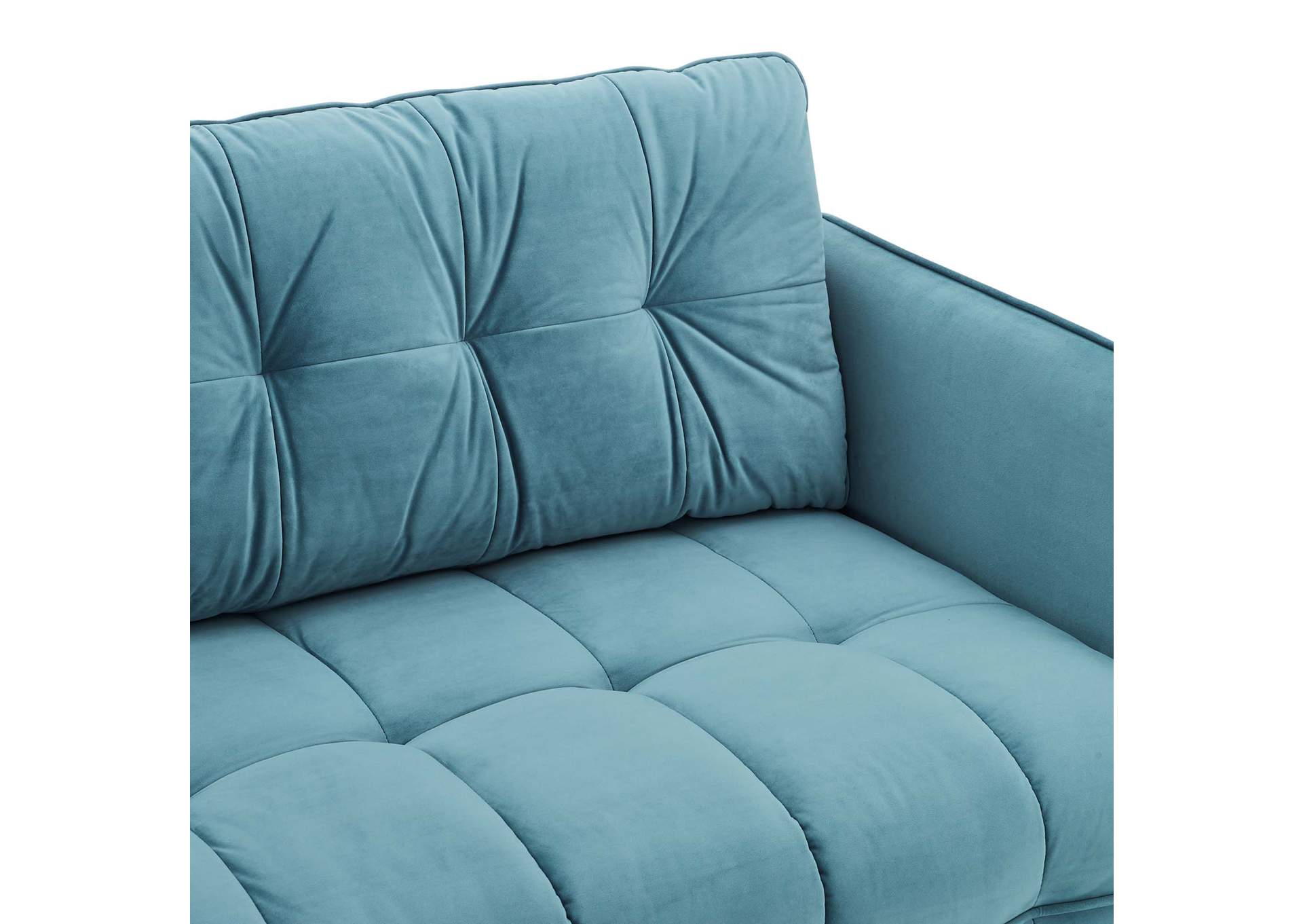 Sea Blue Cameron Tufted Performance Velvet Sofa,Modway