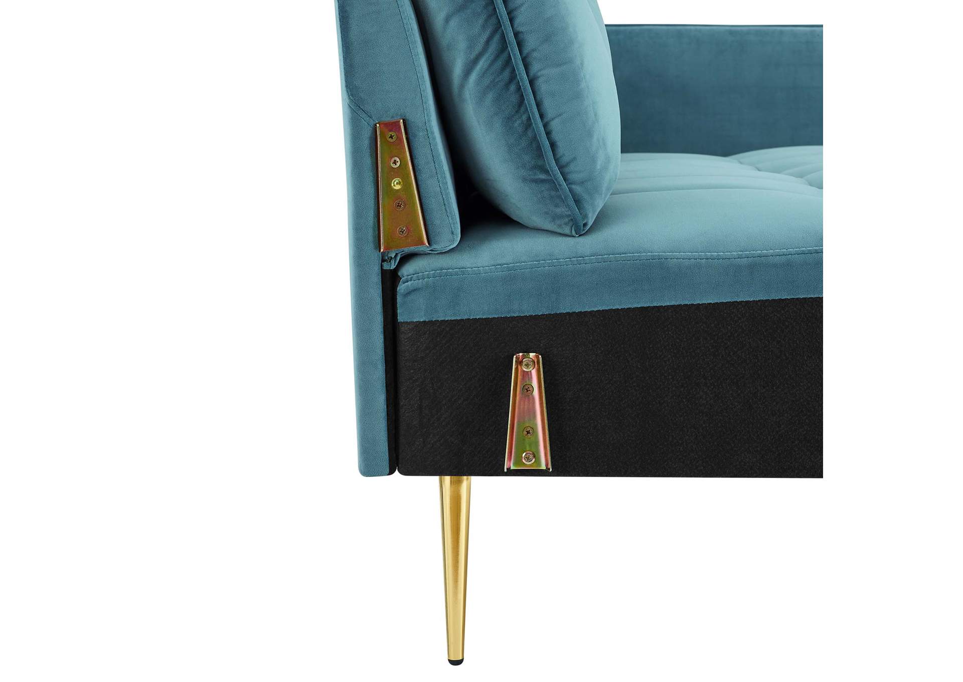 Sea Blue Cameron Tufted Performance Velvet Sofa,Modway