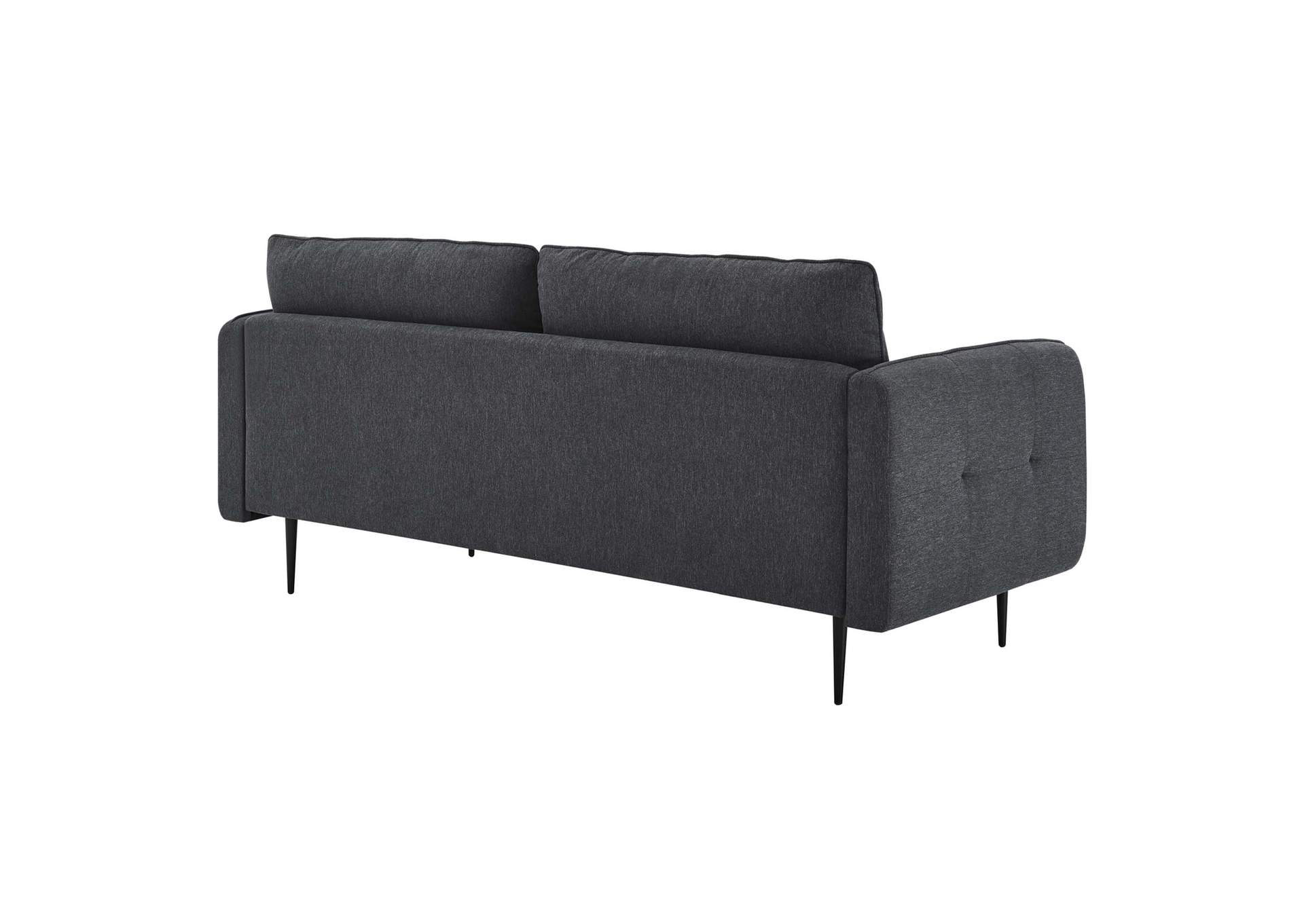 Charcoal Cameron Tufted Fabric Sofa,Modway