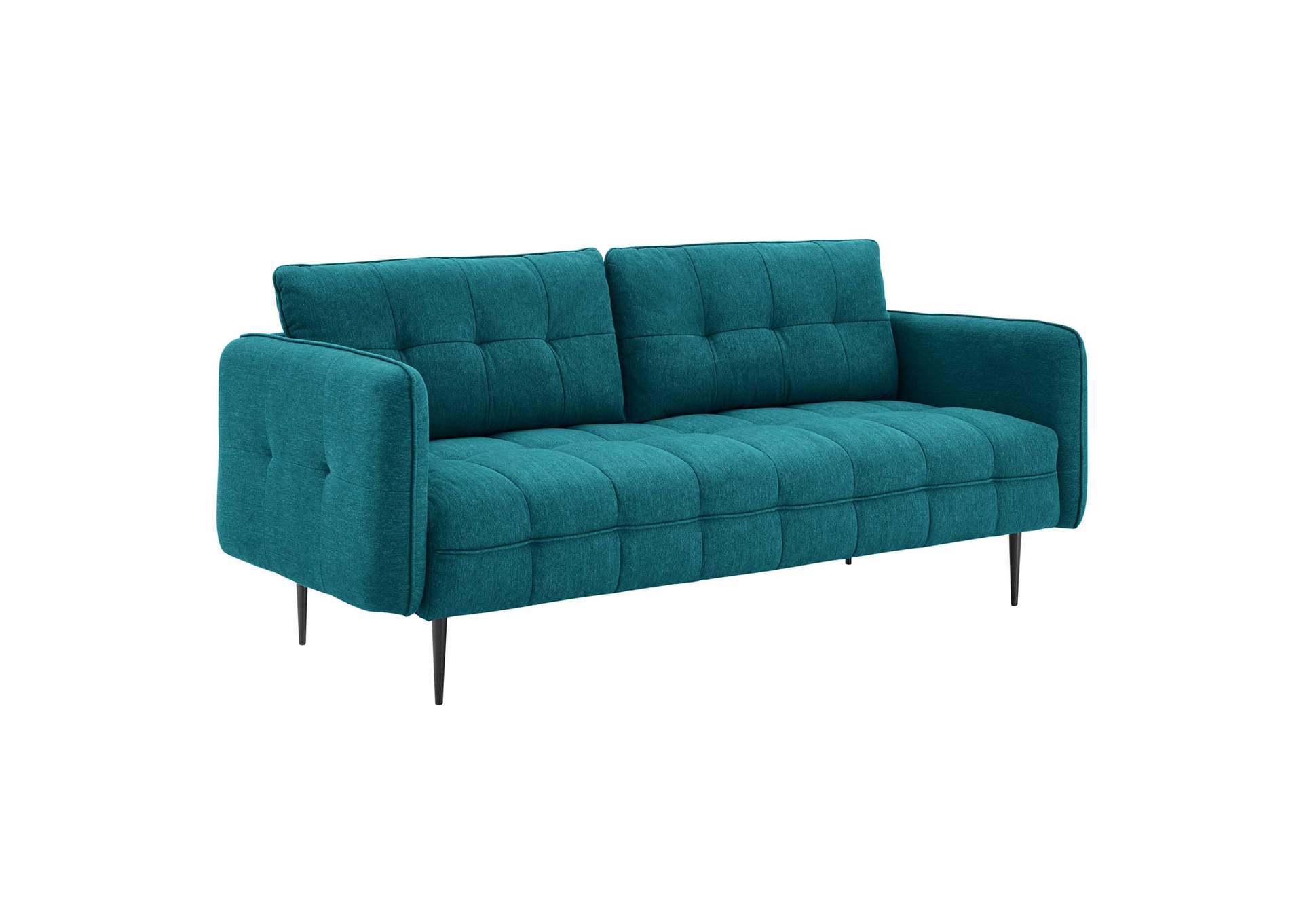 Teal Cameron Tufted Fabric Sofa,Modway