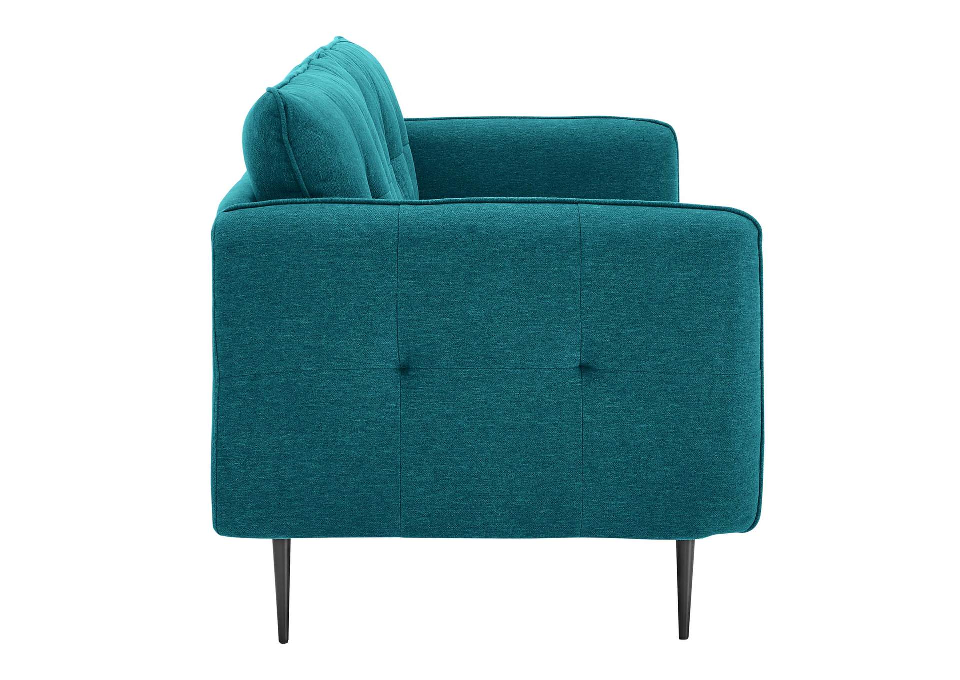Teal Cameron Tufted Fabric Sofa,Modway