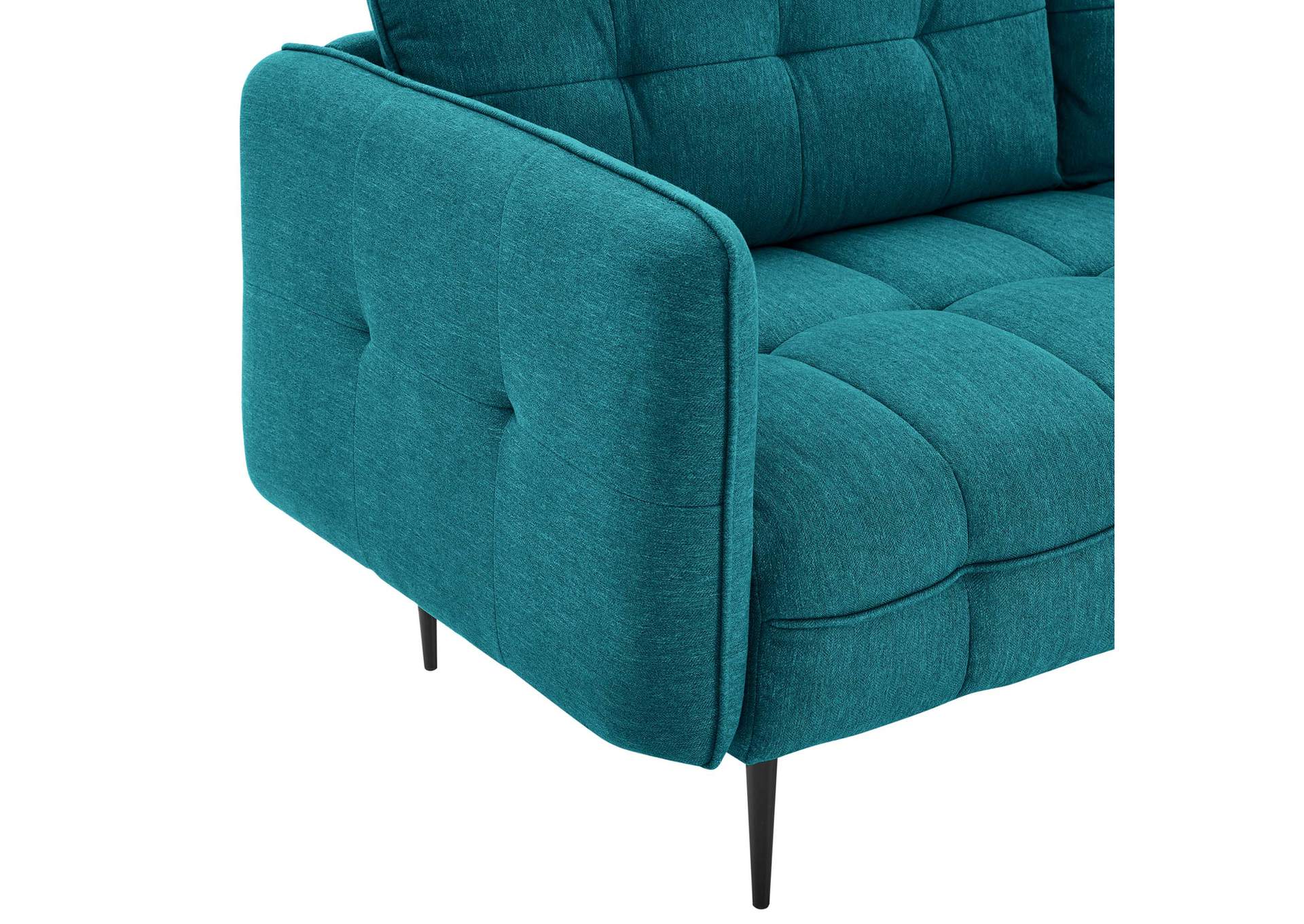 Teal Cameron Tufted Fabric Sofa,Modway