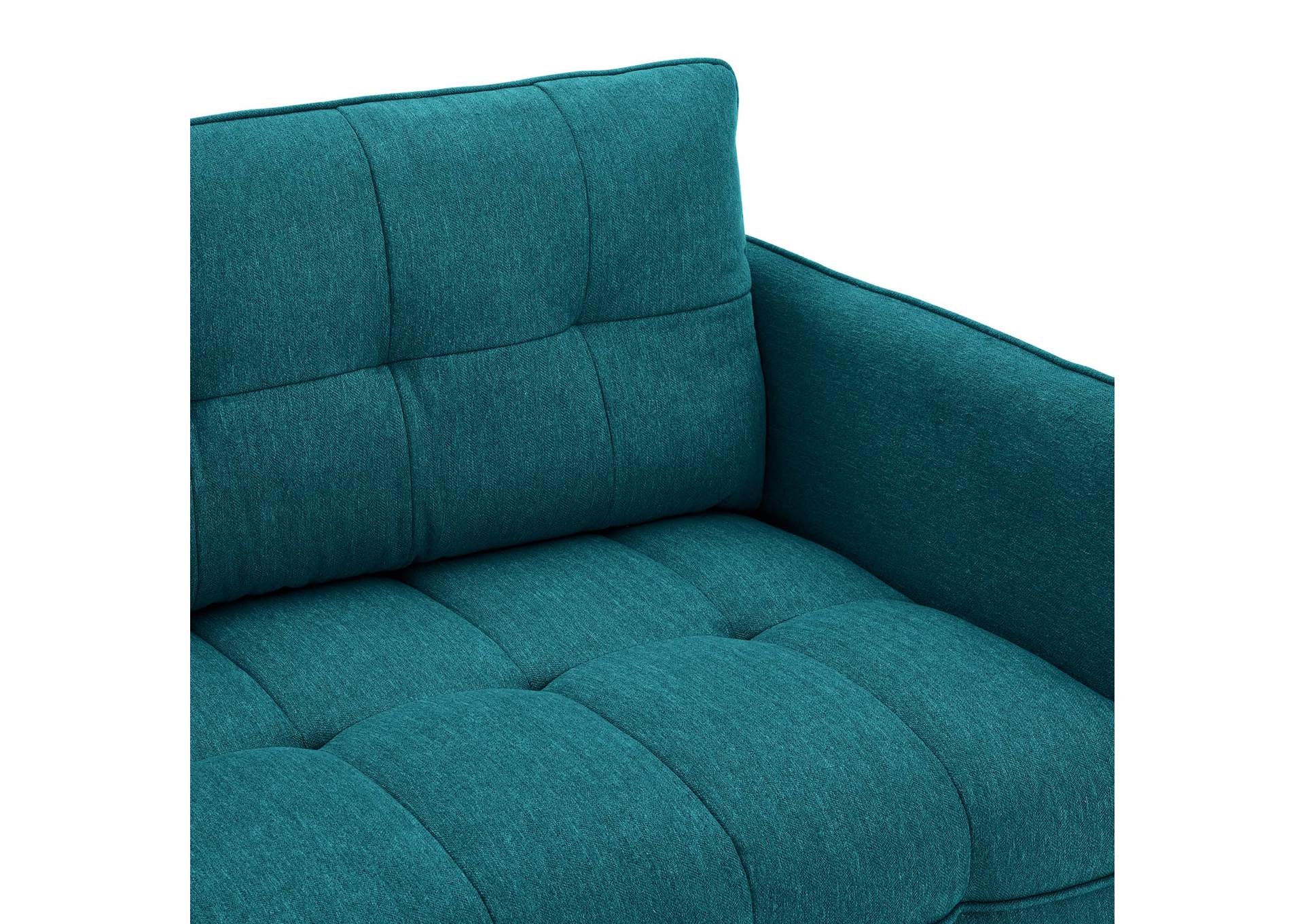 Teal Cameron Tufted Fabric Sofa,Modway
