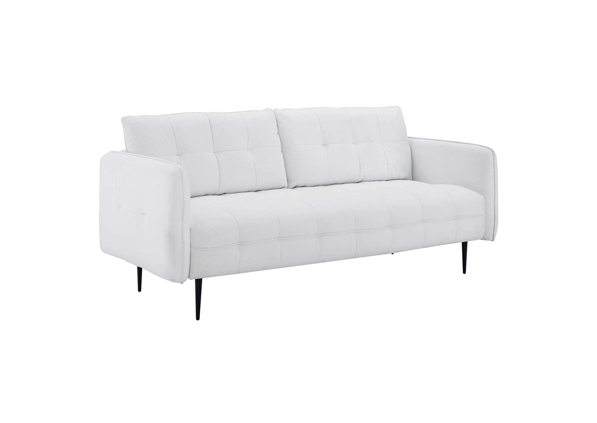 White Cameron Tufted Fabric Sofa,Modway