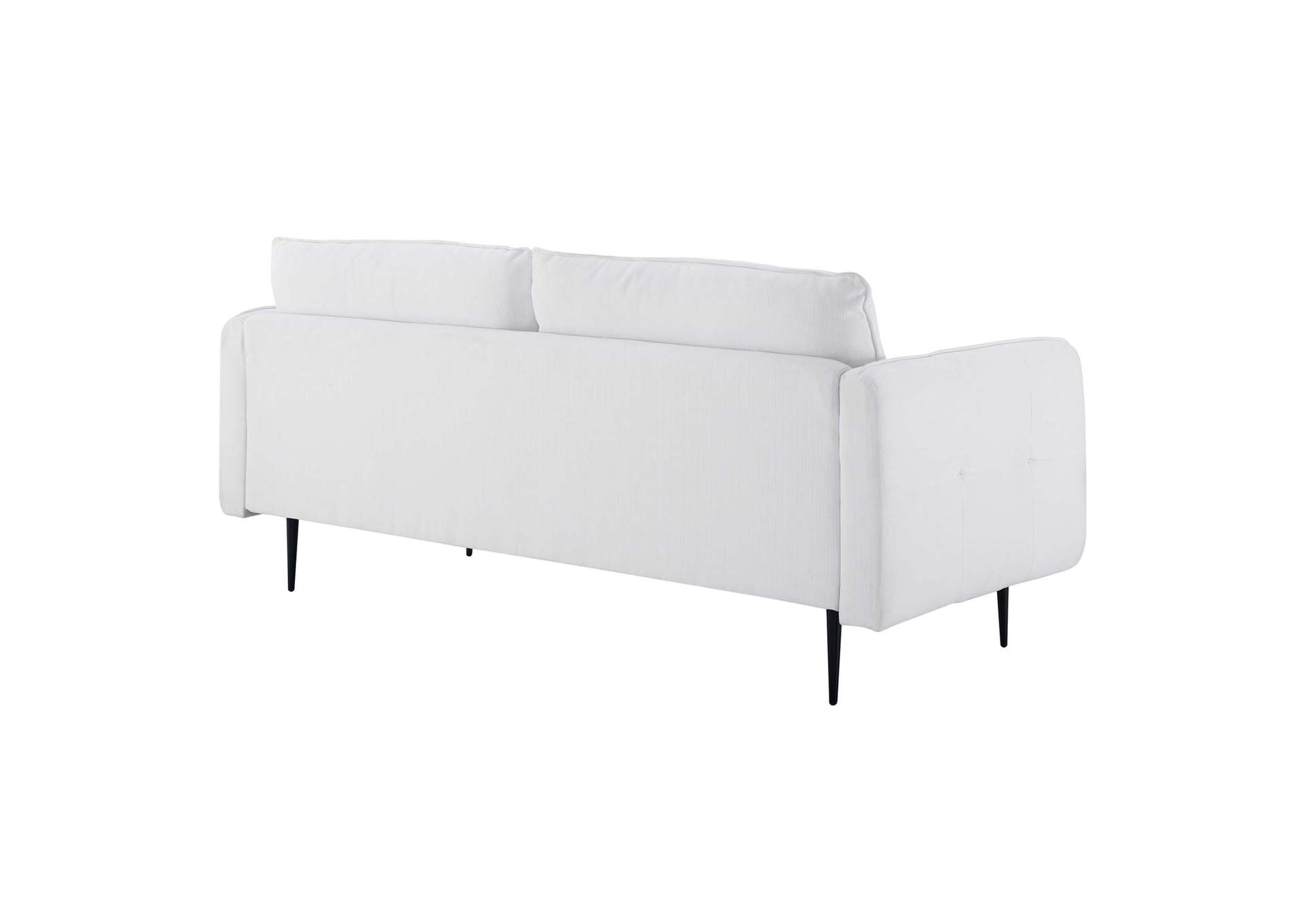 White Cameron Tufted Fabric Sofa,Modway