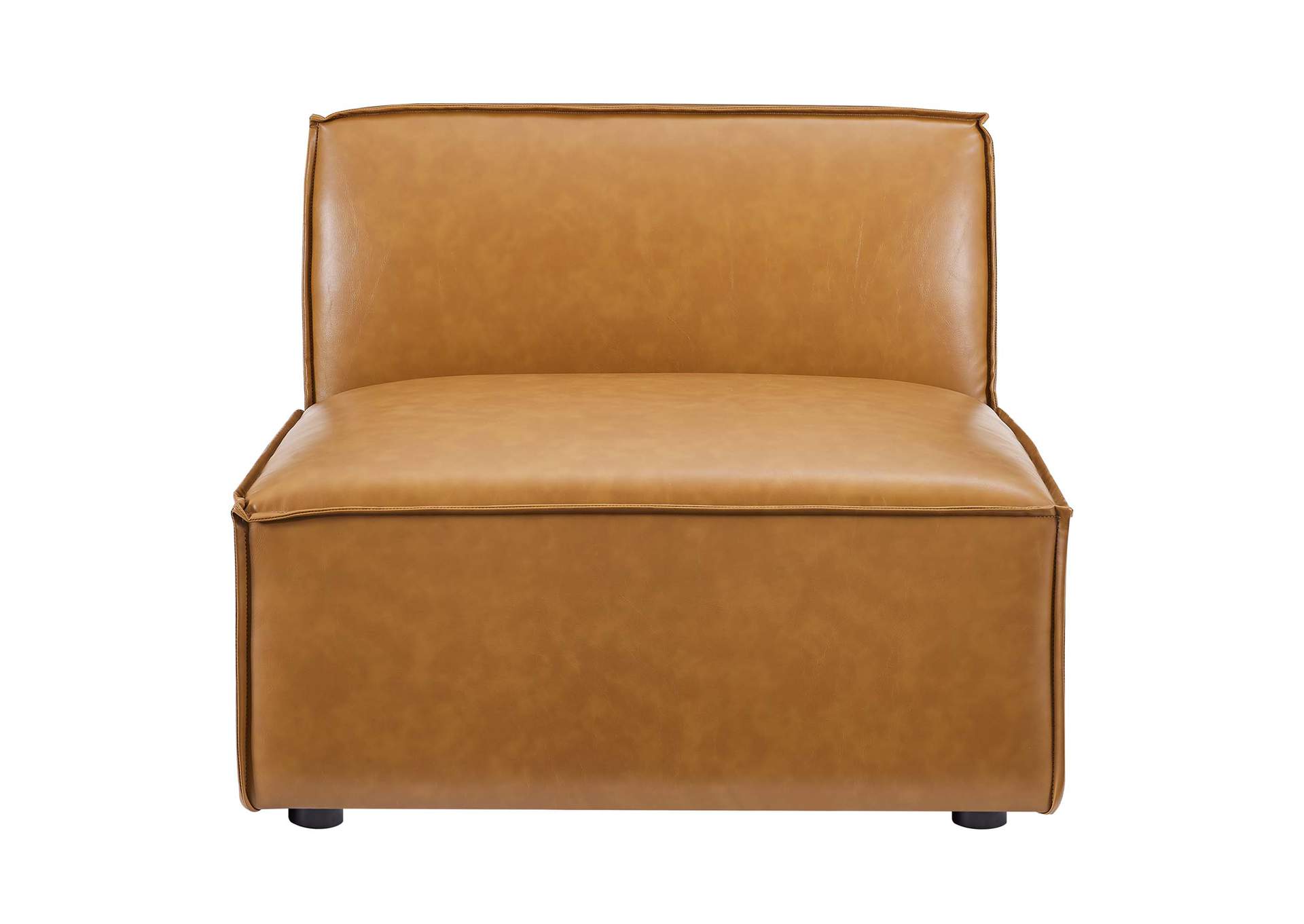 Restore Vegan Leather Sectional Sofa Armless Chair,Modway