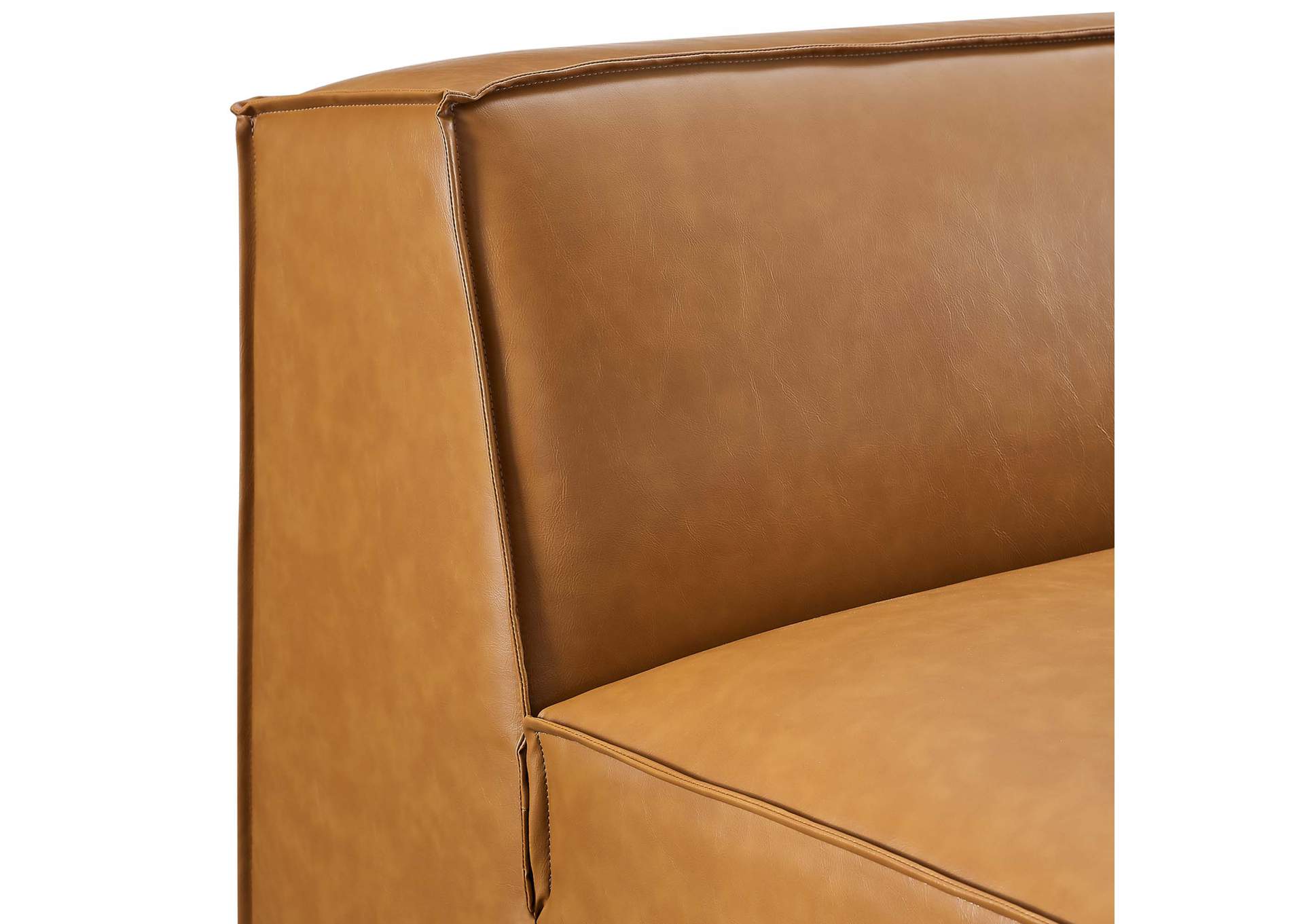 Restore Vegan Leather Sectional Sofa Armless Chair,Modway