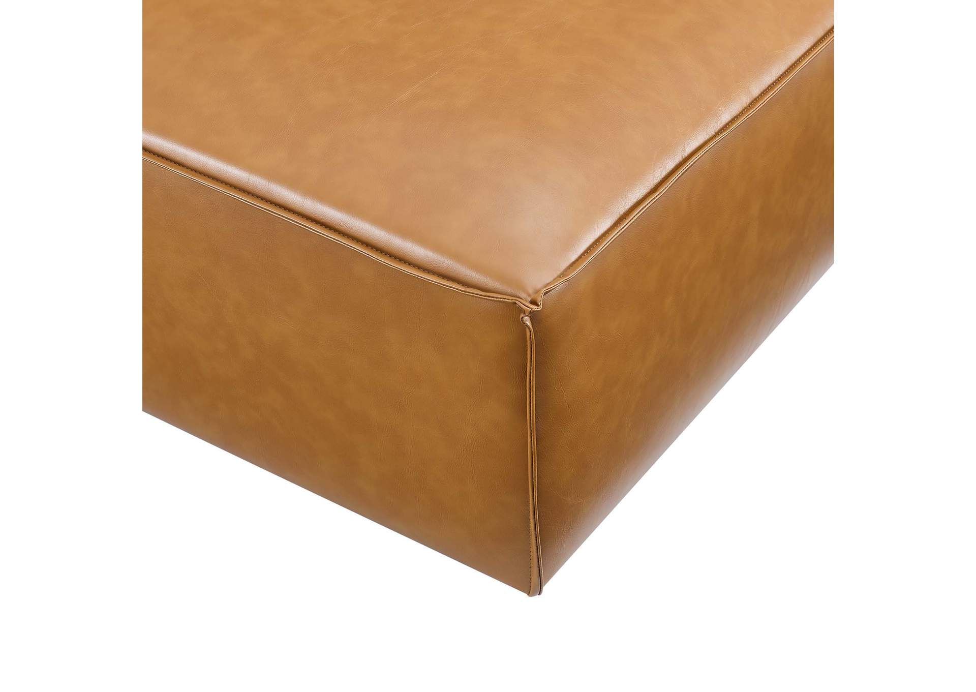 Tan Restore Vegan Leather Ottoman,Modway