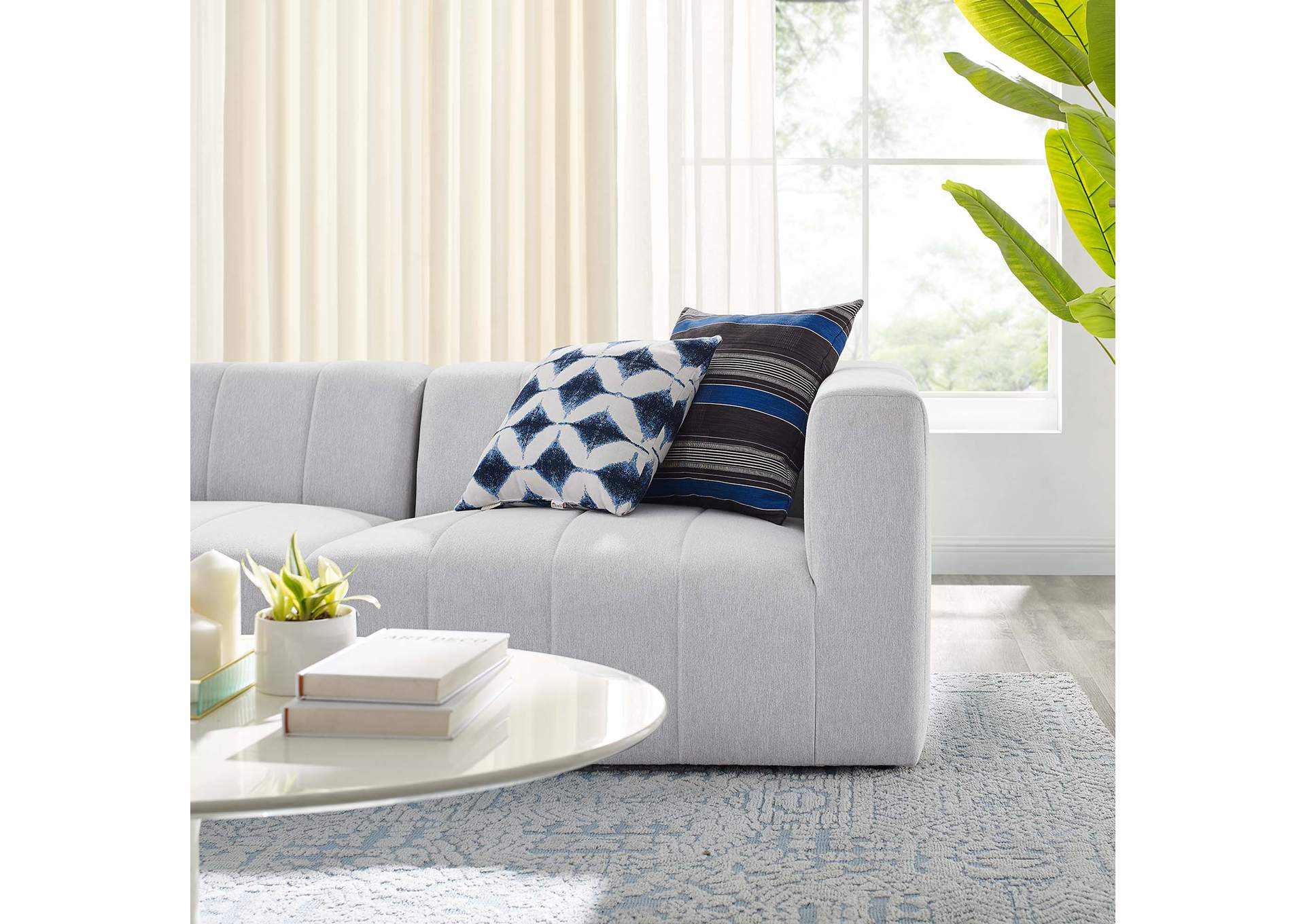 Ivory Bartlett Upholstered Fabric 2-Piece Loveseat,Modway