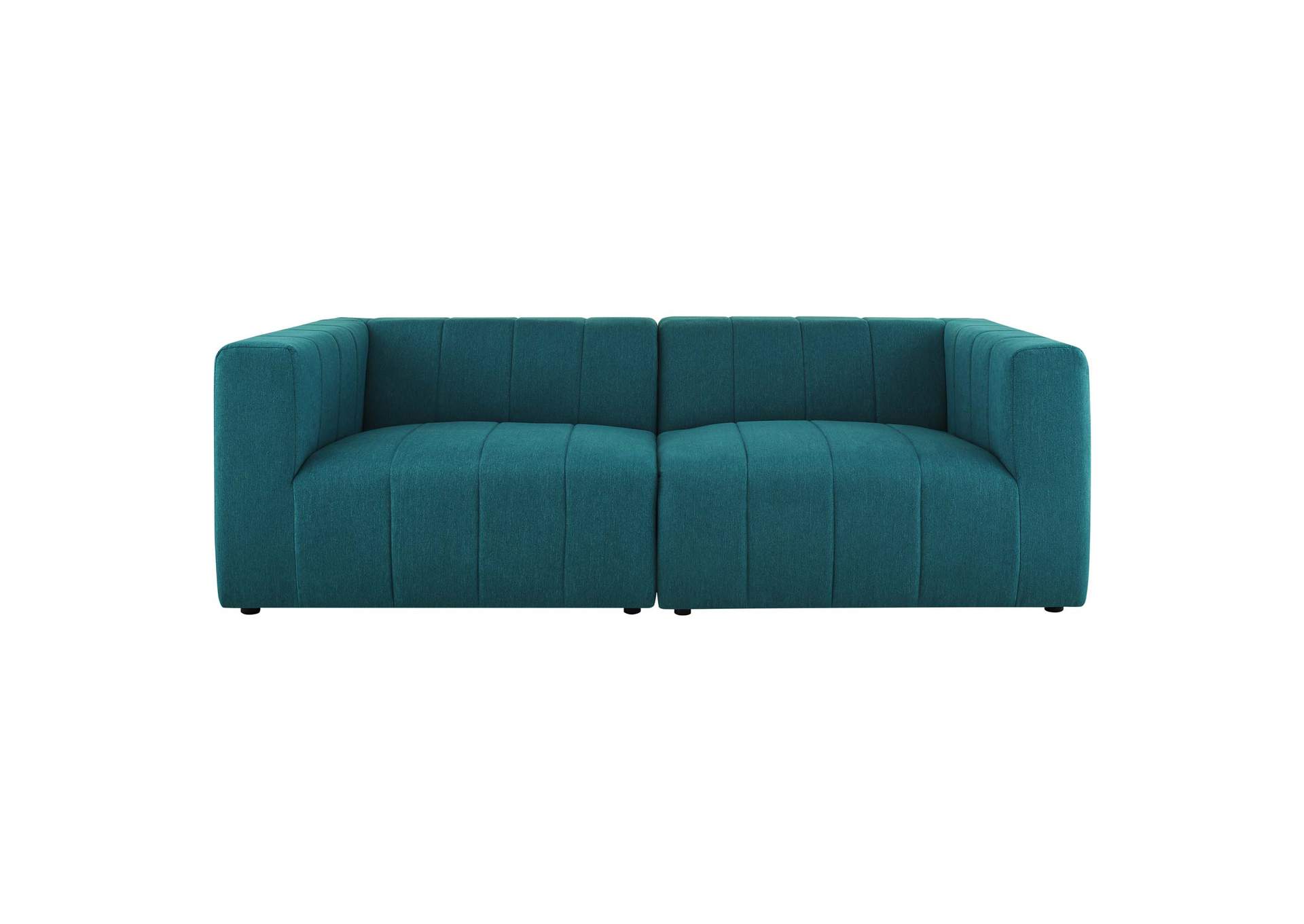 Teal Bartlett Upholstered Fabric 2-Piece Loveseat,Modway