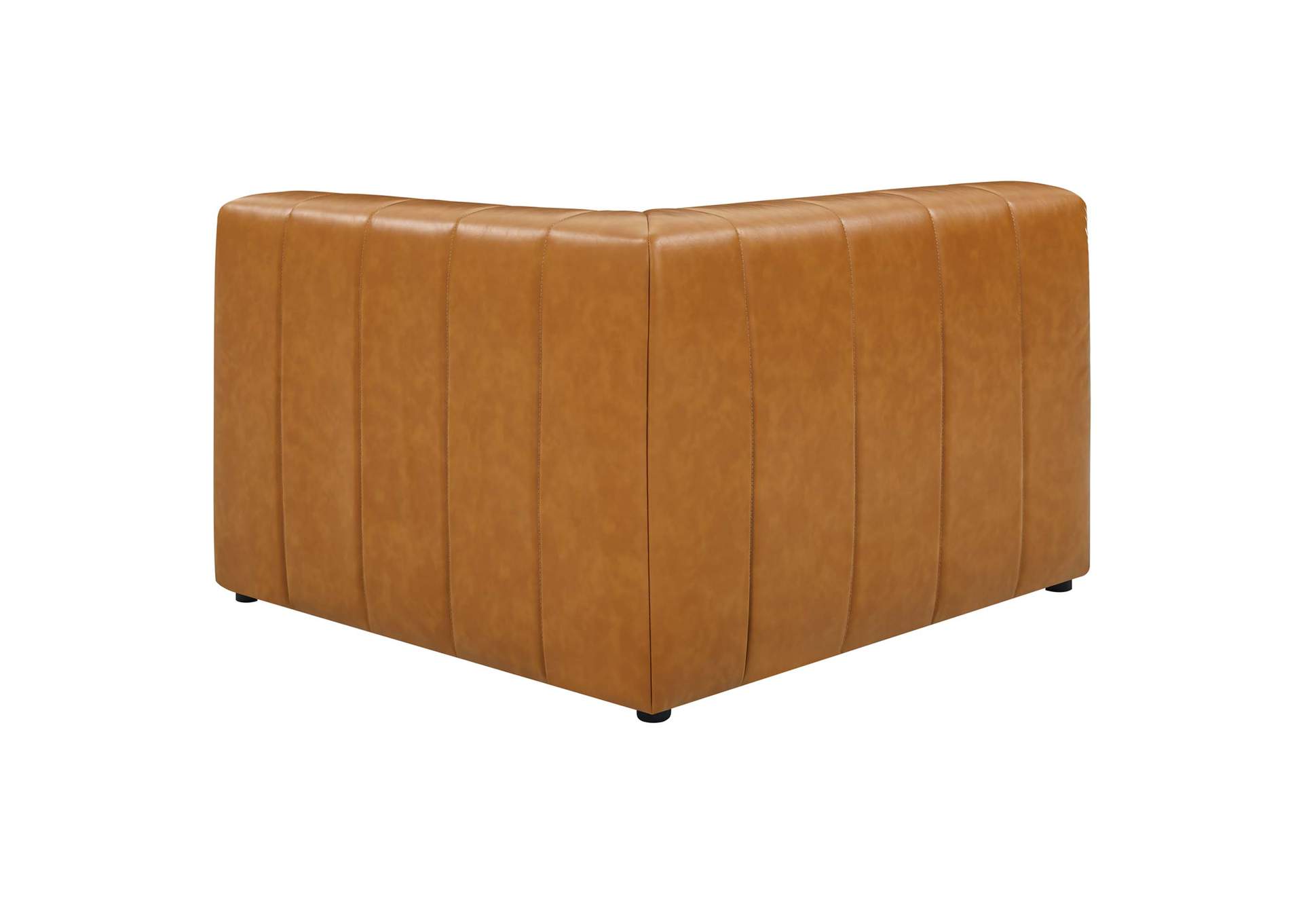 Tan Bartlett Vegan Leather 4-Piece Sectional Sofa,Modway