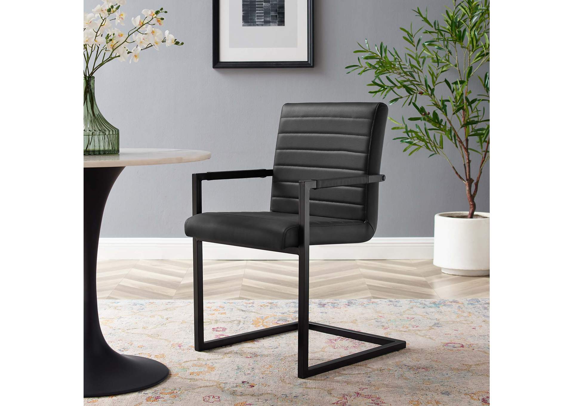 Savoy Vegan Leather Dining Chairs - Set of 2,Modway